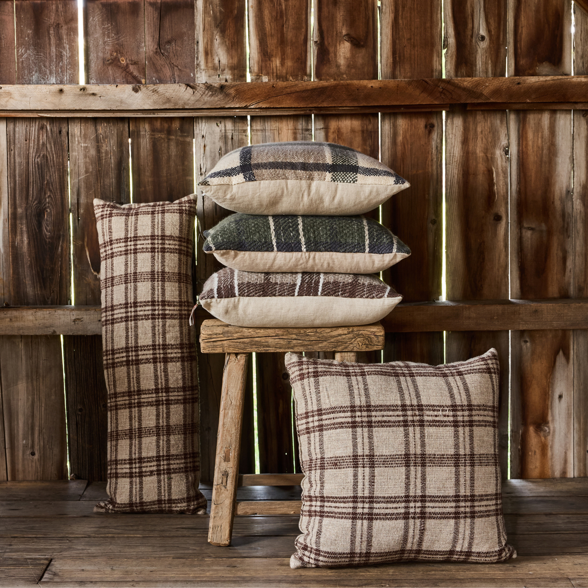 Hawthorne Woven Plaid Throw Pillow