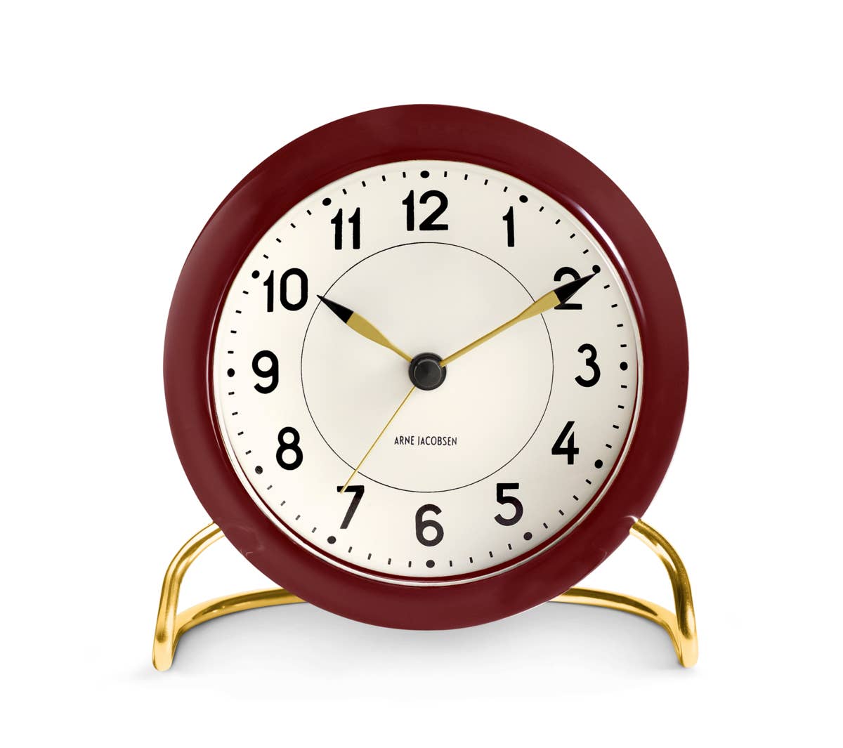 Arne Jacobsen - Station - 4.3" Dia. Table Clock w/ Alarm