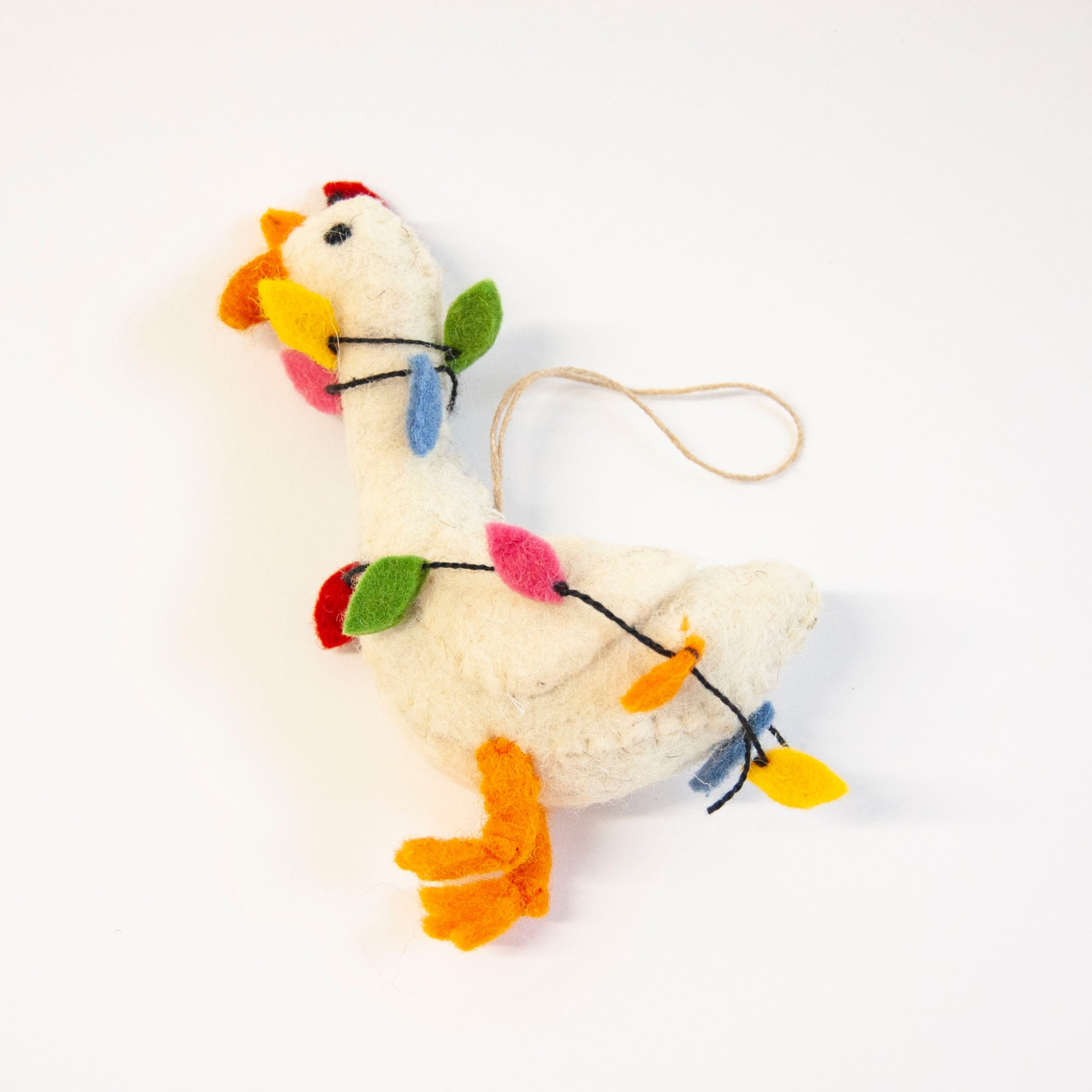 Gracie Goose Felted Ornament