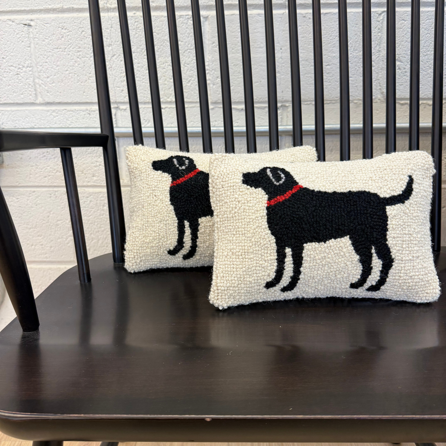 Black Dog Hook Pillow