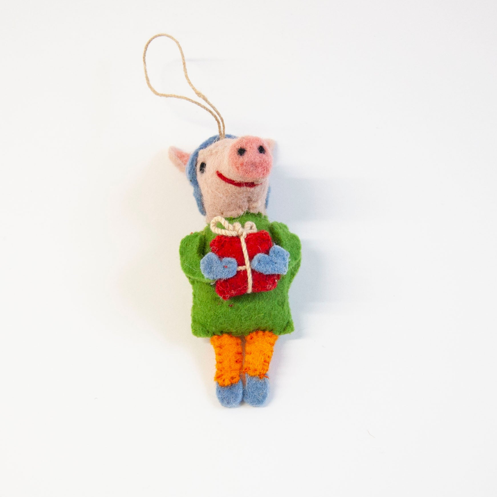 Pia Pig Felted Ornament