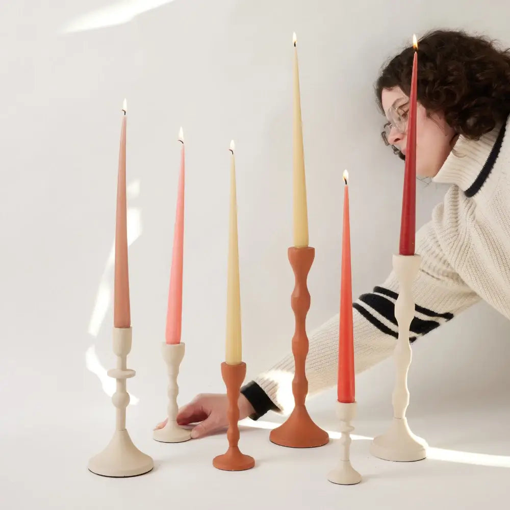 Solar Candle Holder - 11 cm - Ecru