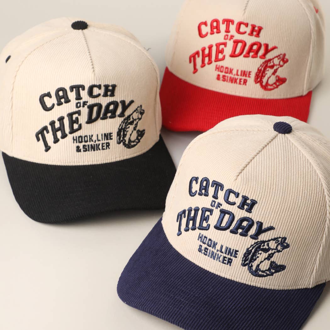 CATH OF THE DAY 3D Embroidered Corduroy Trucker Hat