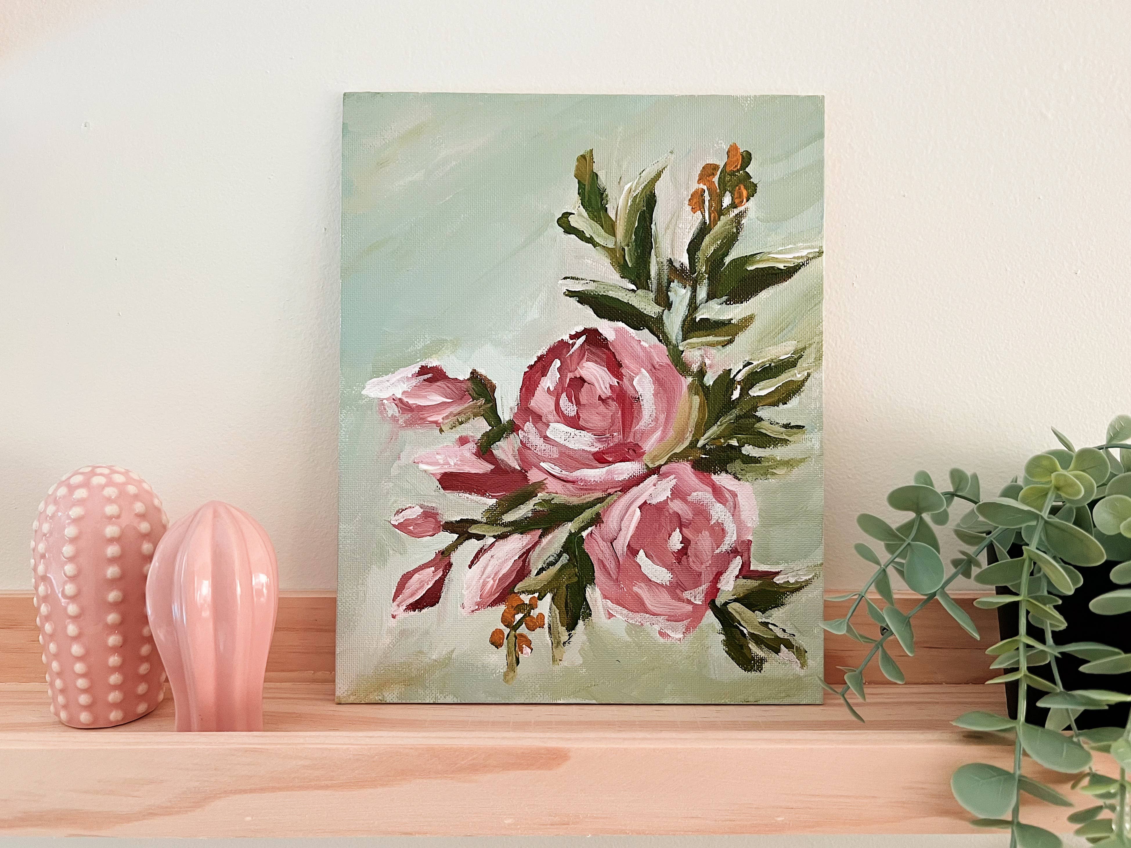 Abstract Roses Impressionist Painting Kit