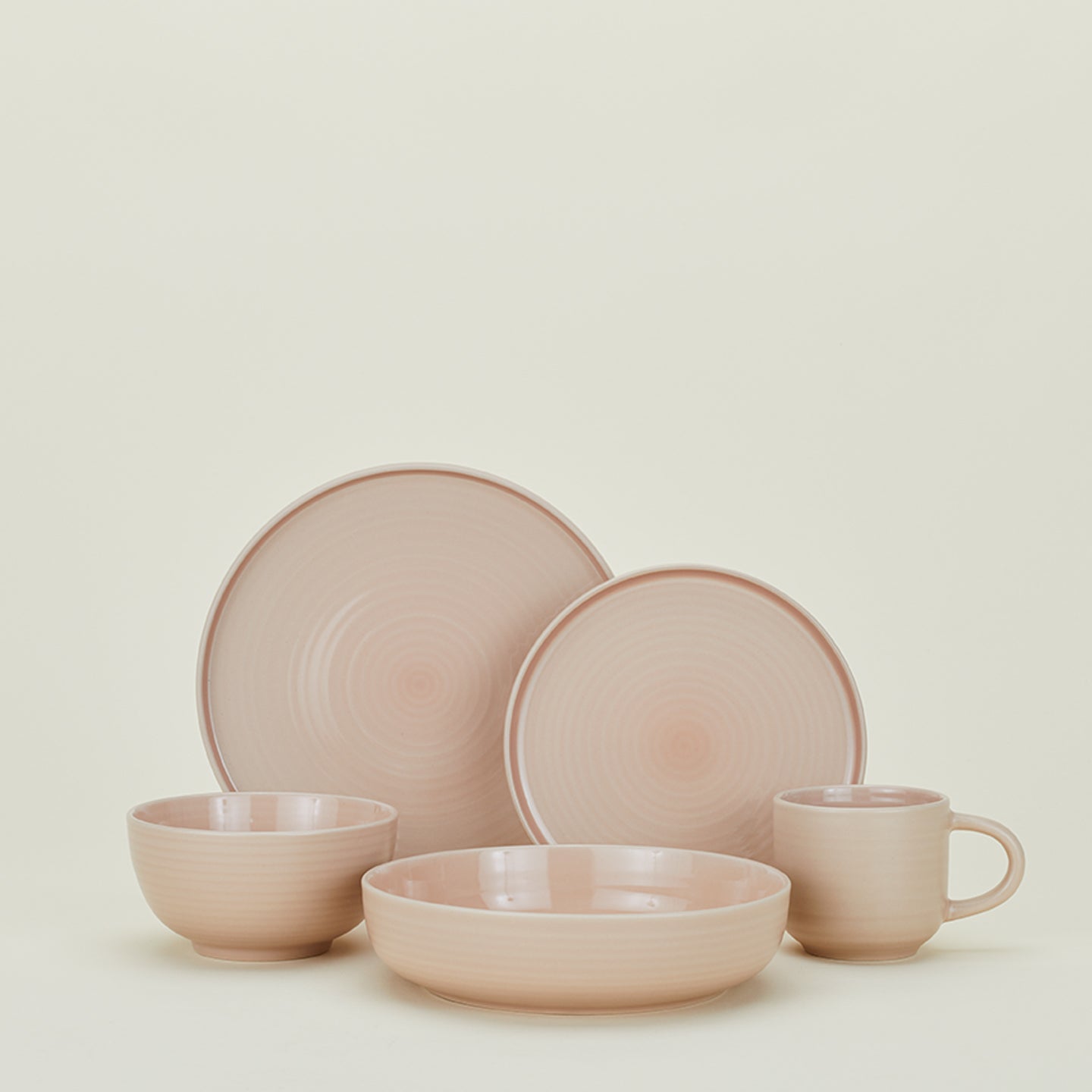 ESSENTIAL SALAD PLATE - SET OF 4, BLUSH