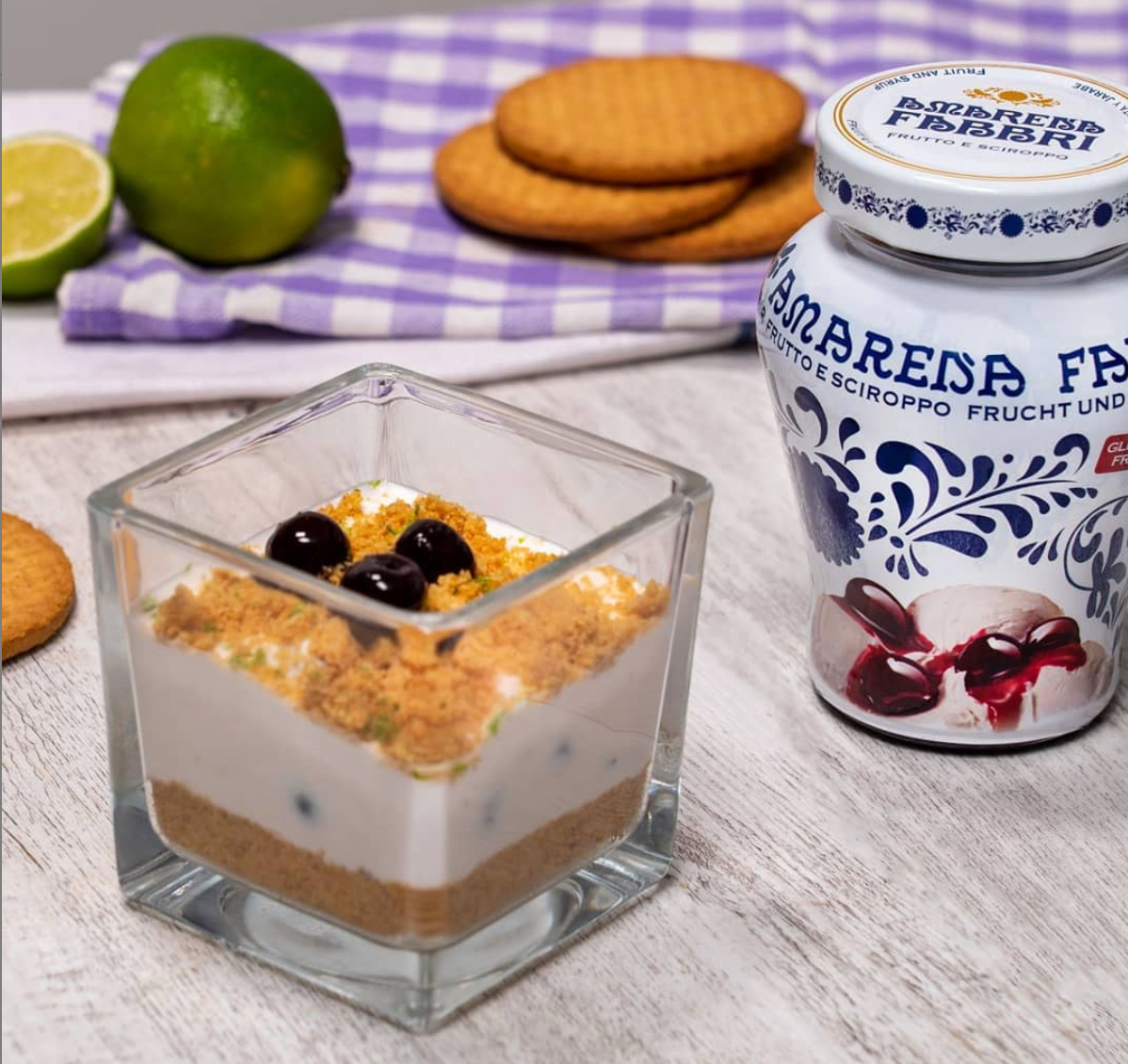 Amarena Cherries in Syrup - Fabbri glass jar