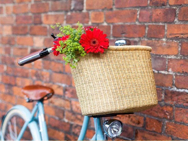 Woven Bicycle Basket - Natural