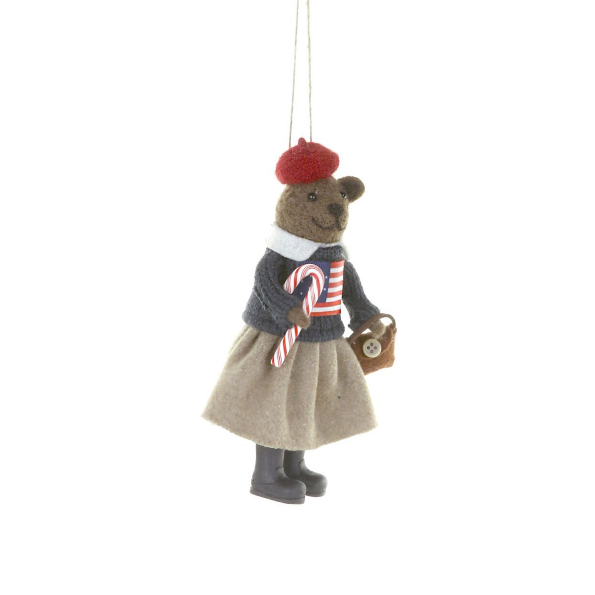 American Christmas Bear Ornament