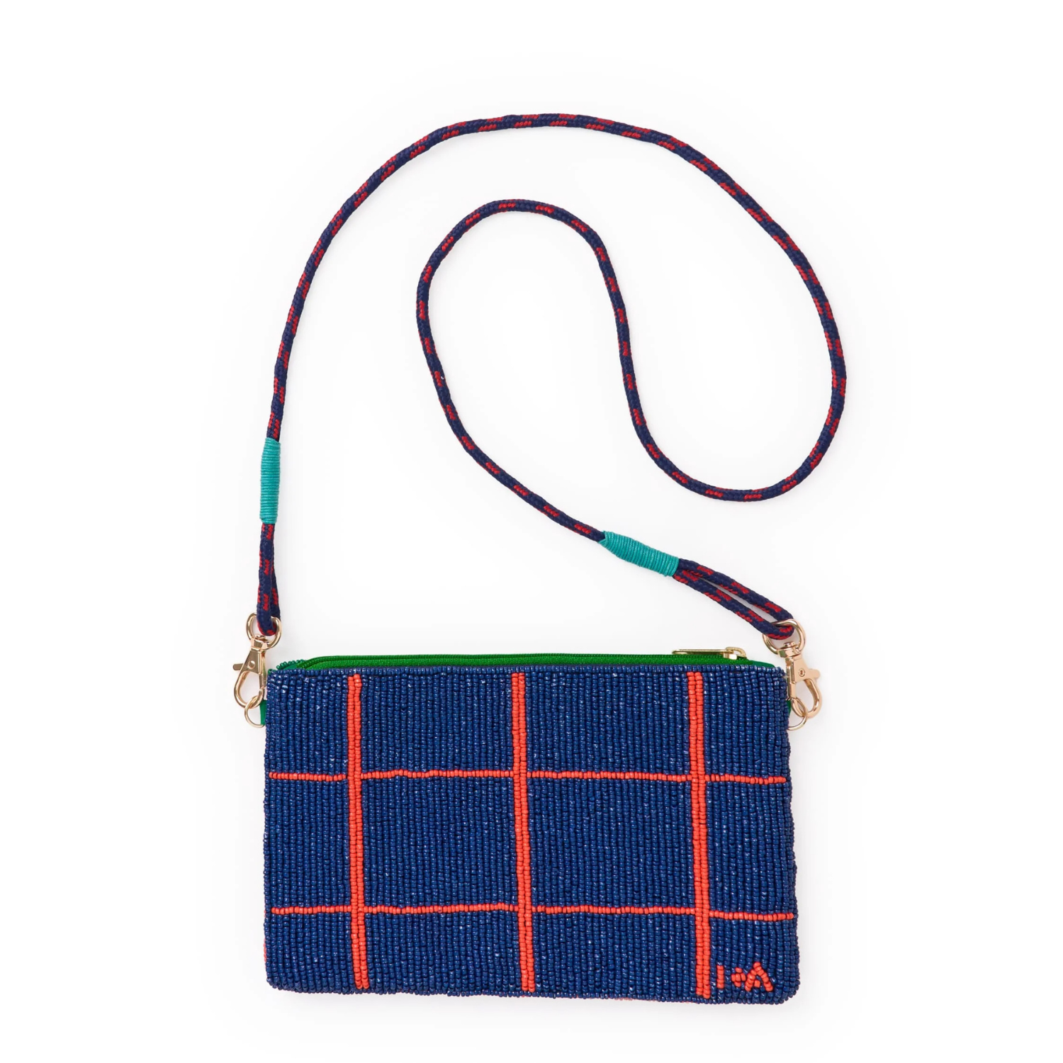 Leila Seed Bead Clutch With Strap