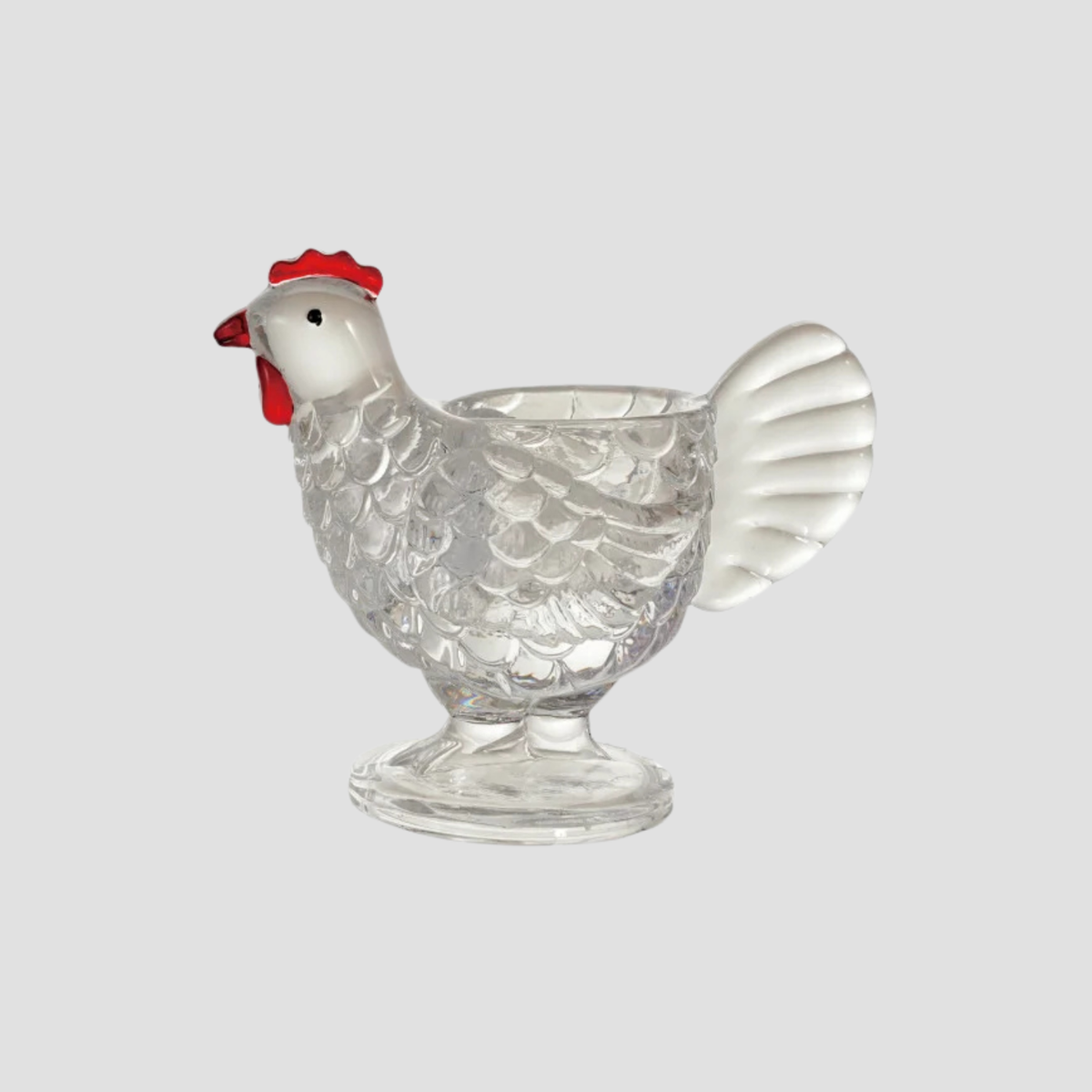 Glass Chicken Shaped Votive Holder