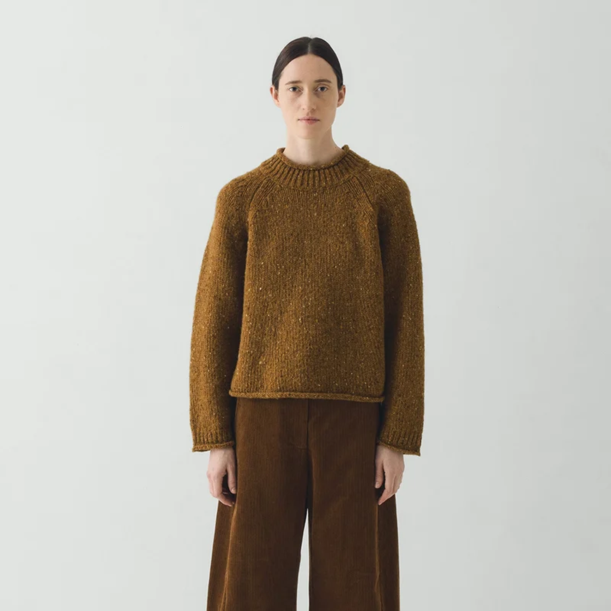 Donegal Wool Roll Neck Sweater - Women's