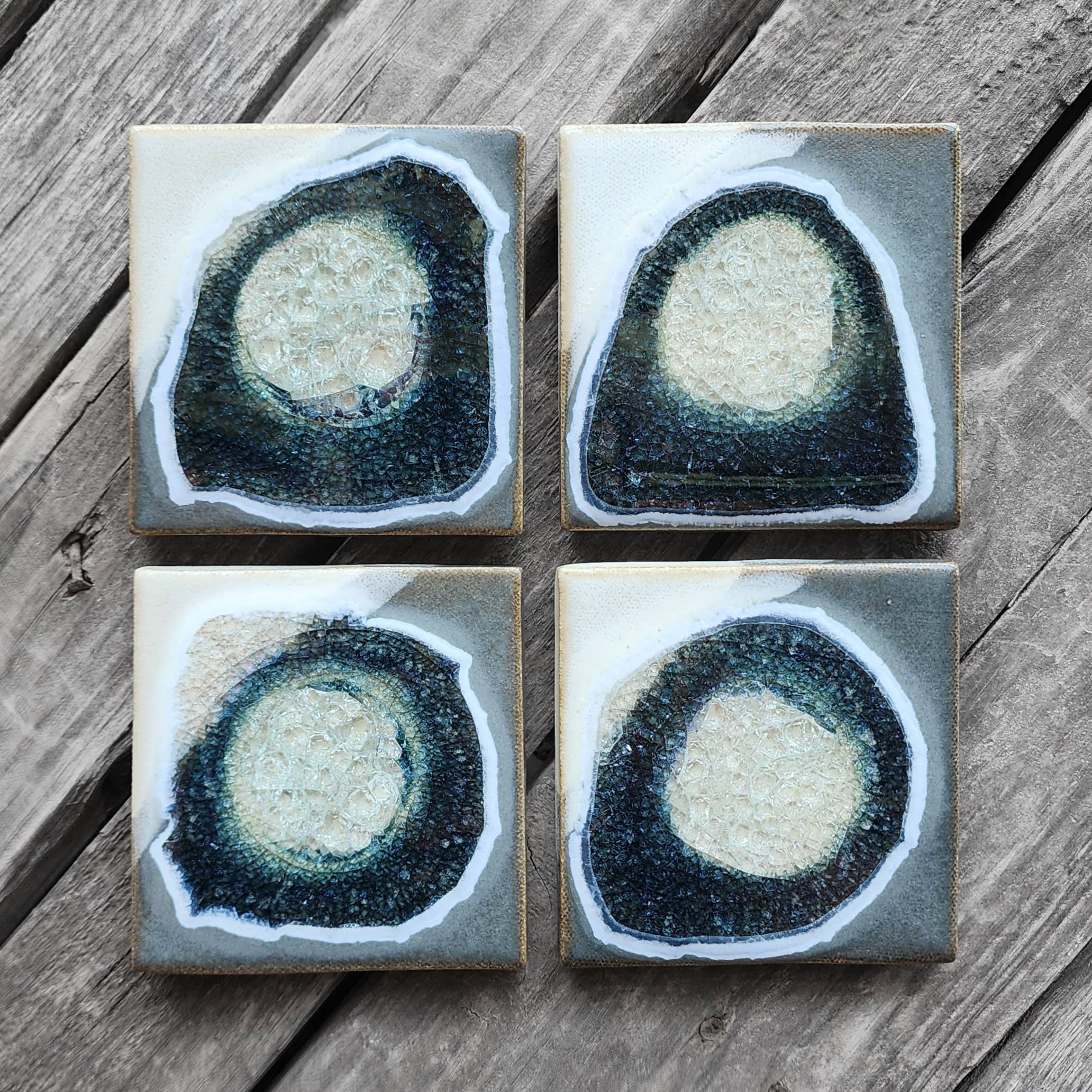 Grey Reactive Coasters - Set of 4