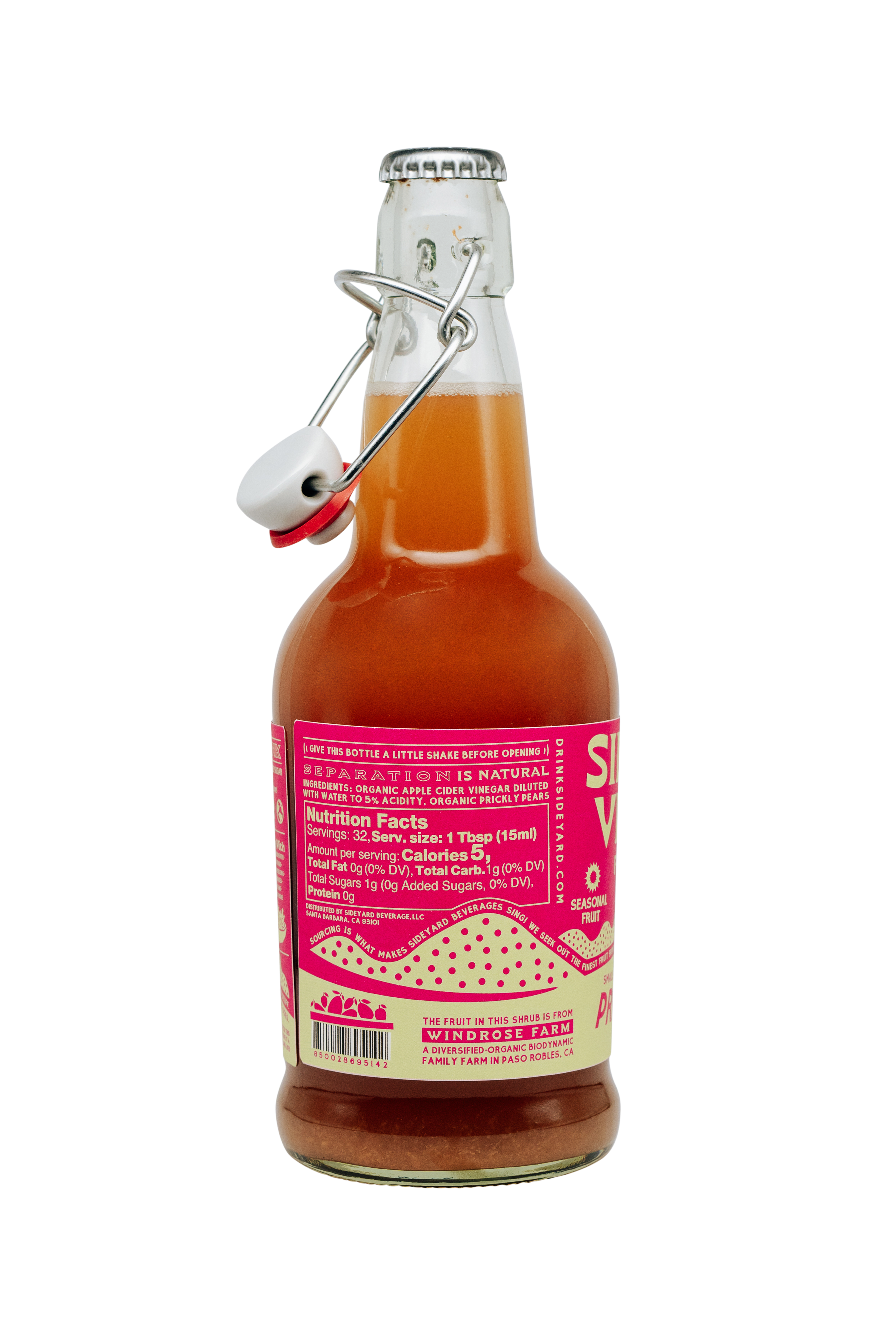 Sideyard Prickly Pear Fruit-Infused Vinegar (ACV)