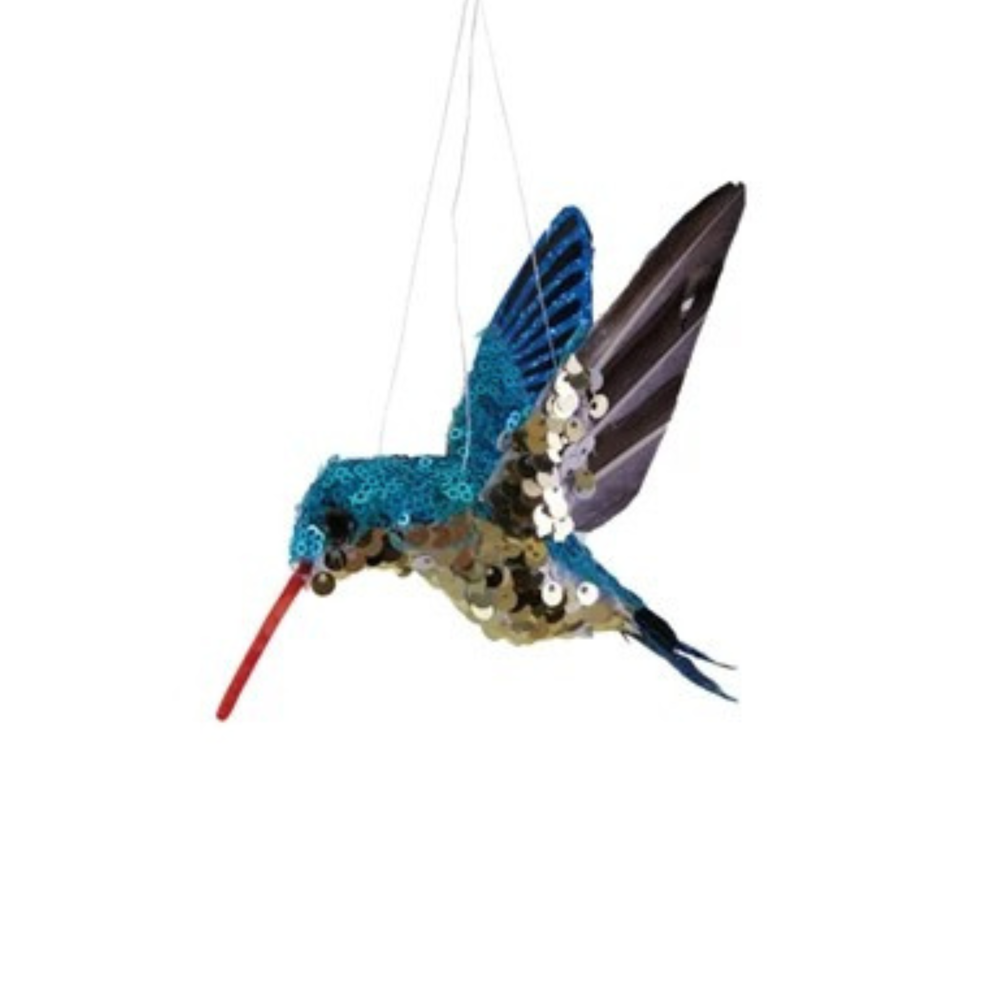 Hummingbird Ornament with Sequins & Glitter - 3 Styles