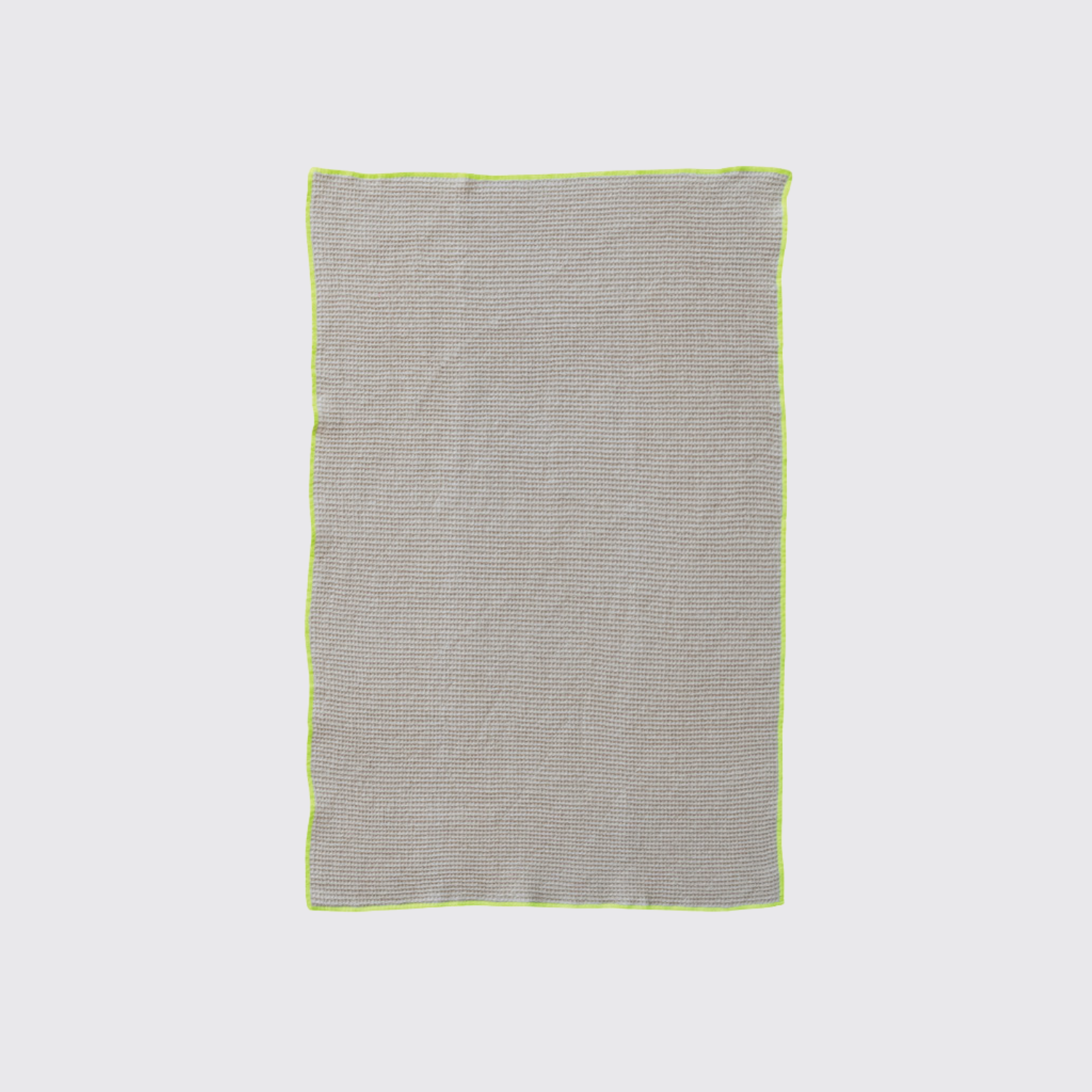 Waffle Weave Tea Towel with Neon Trim