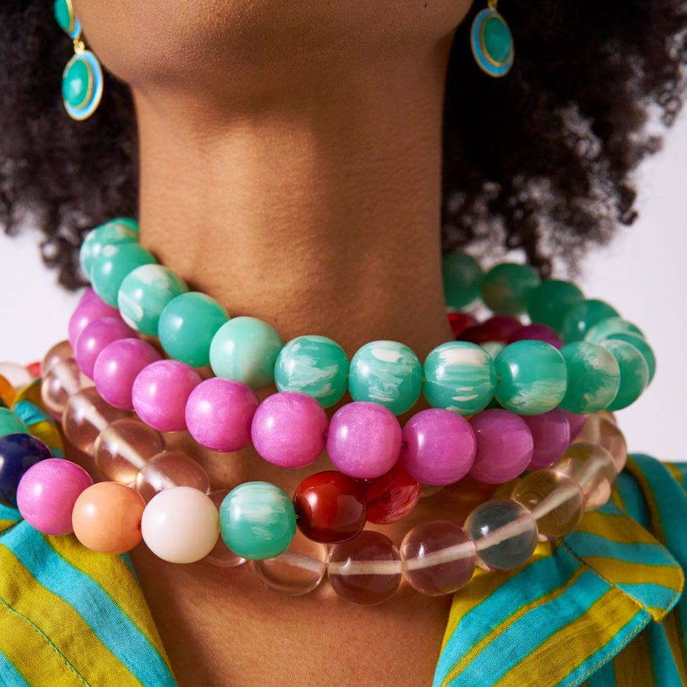 Iris Large Resin Bead Necklace