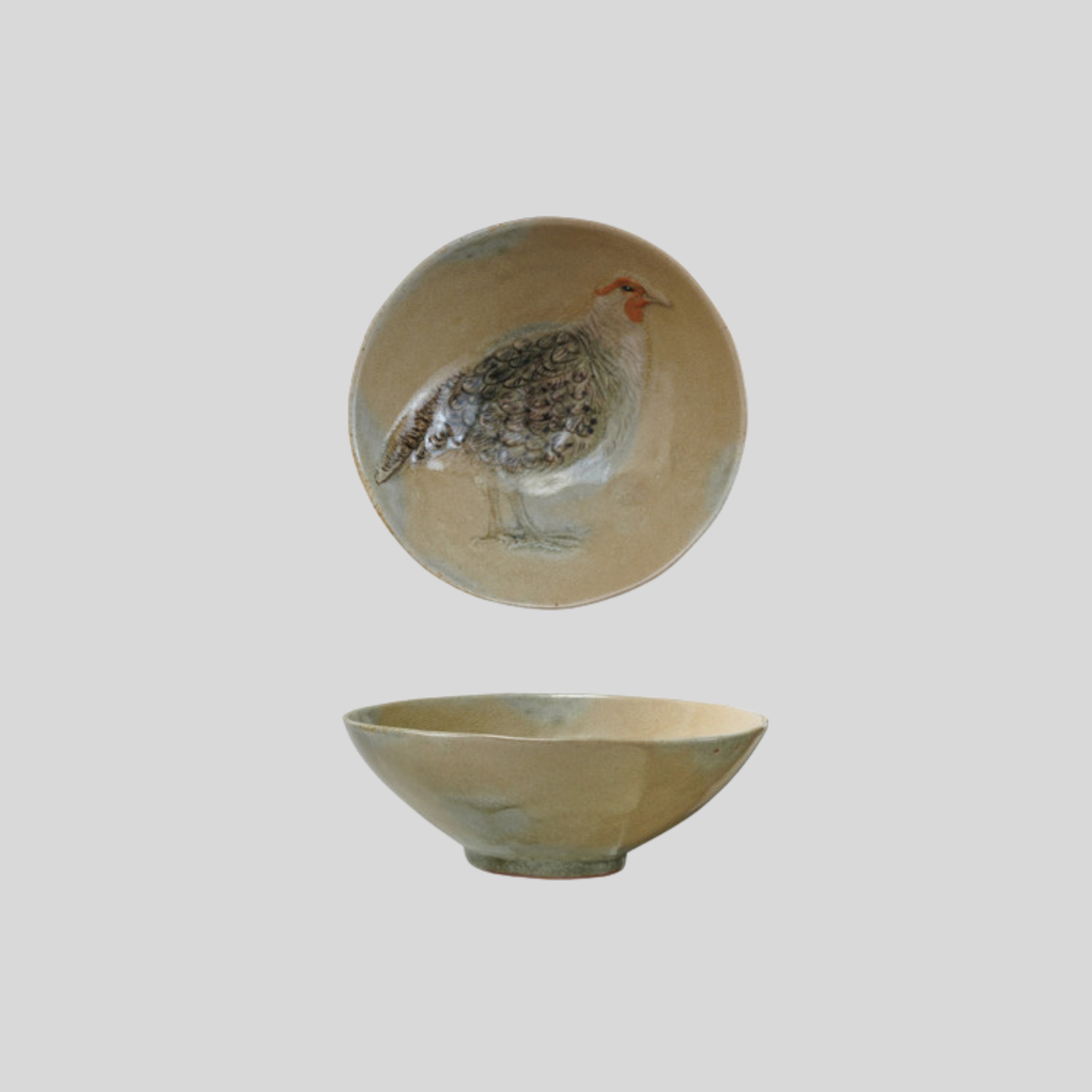 Stoneware Bowl with Animal