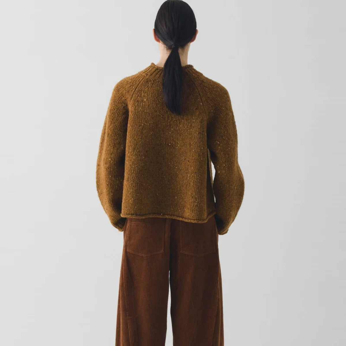 Donegal Wool Roll Neck Sweater - Women's