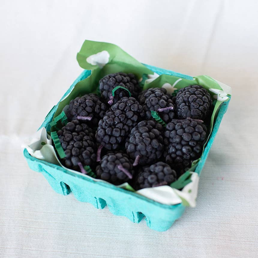 Beeswax Blackberry Birthday Candles - set of 10