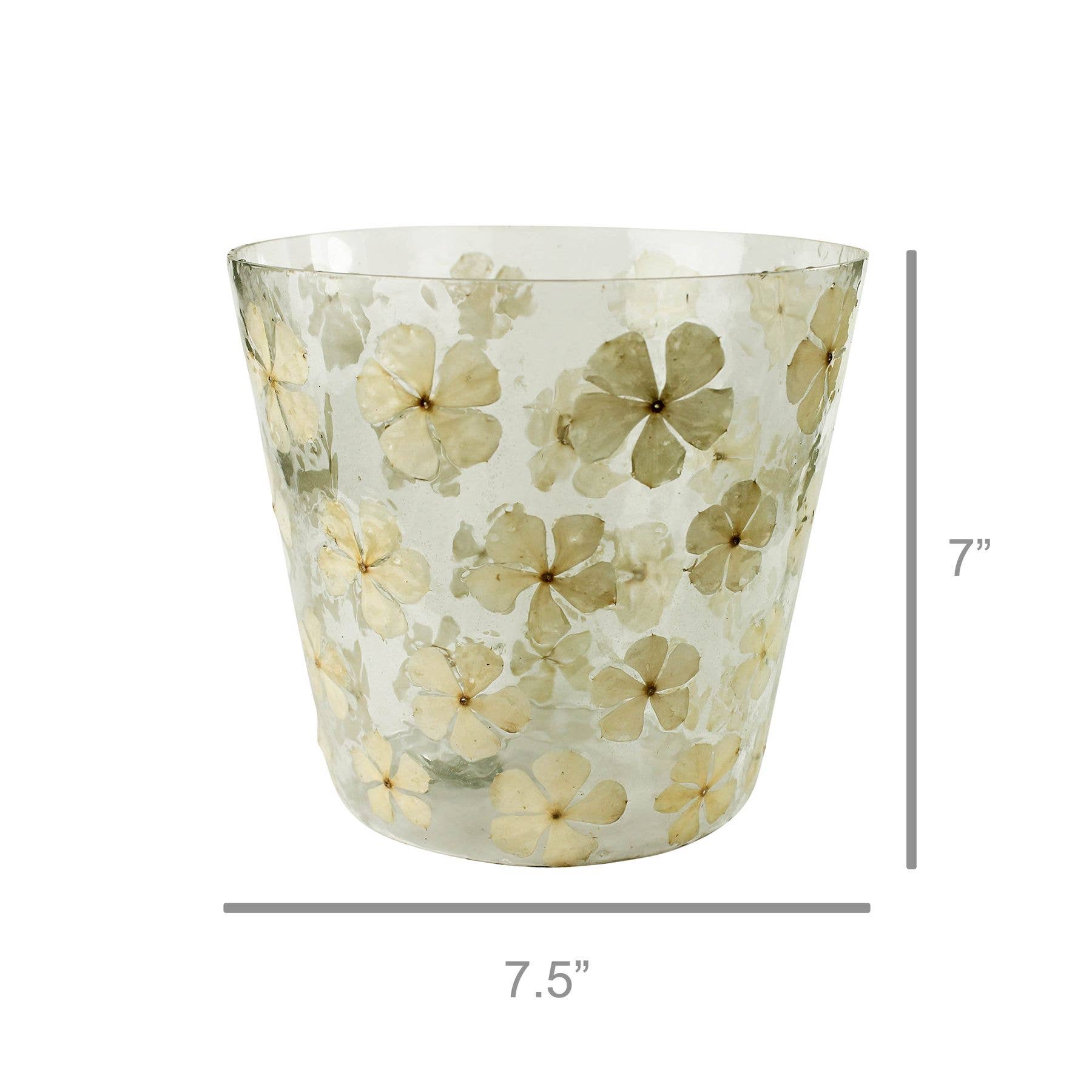 Enameled Flower Hurricane - Large