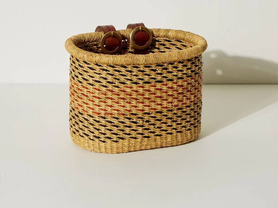 Woven Bicycle Basket - Earth Tone