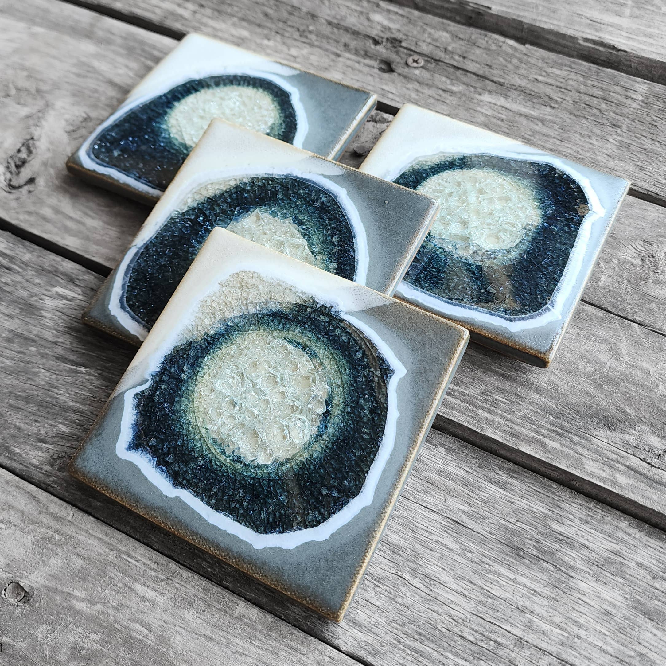 Grey Reactive Coasters - Set of 4