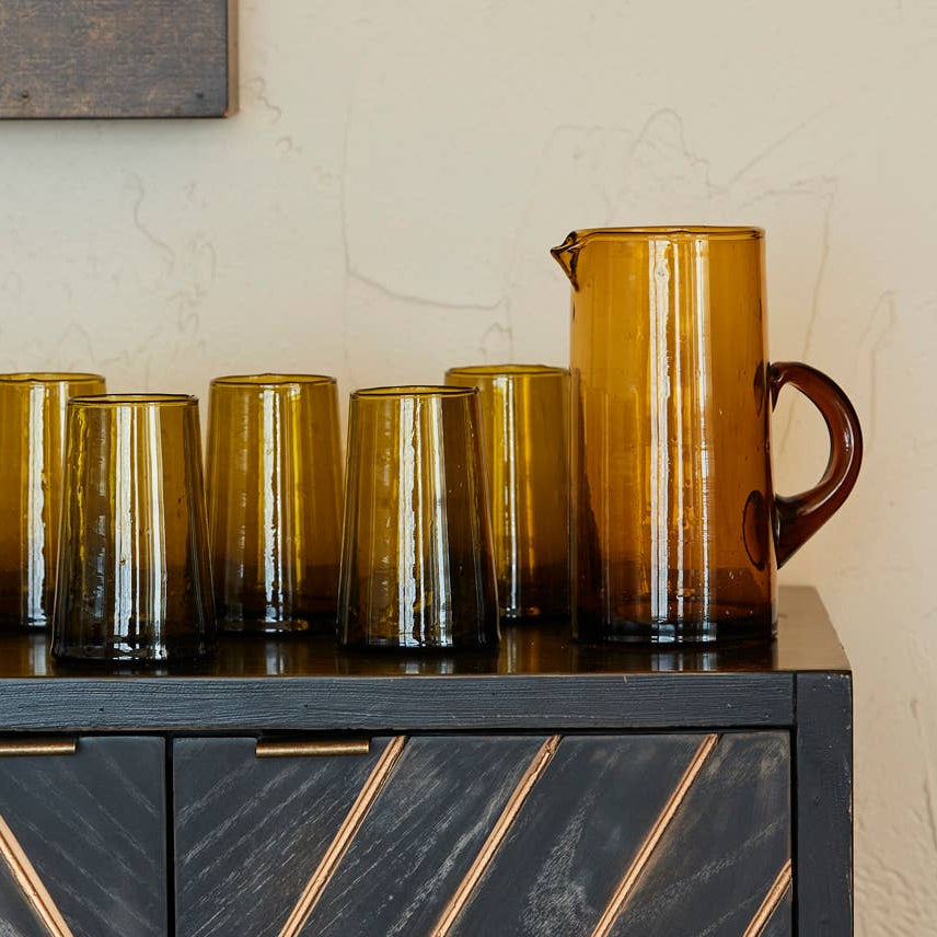 Moroccan Cone Jug - Amber