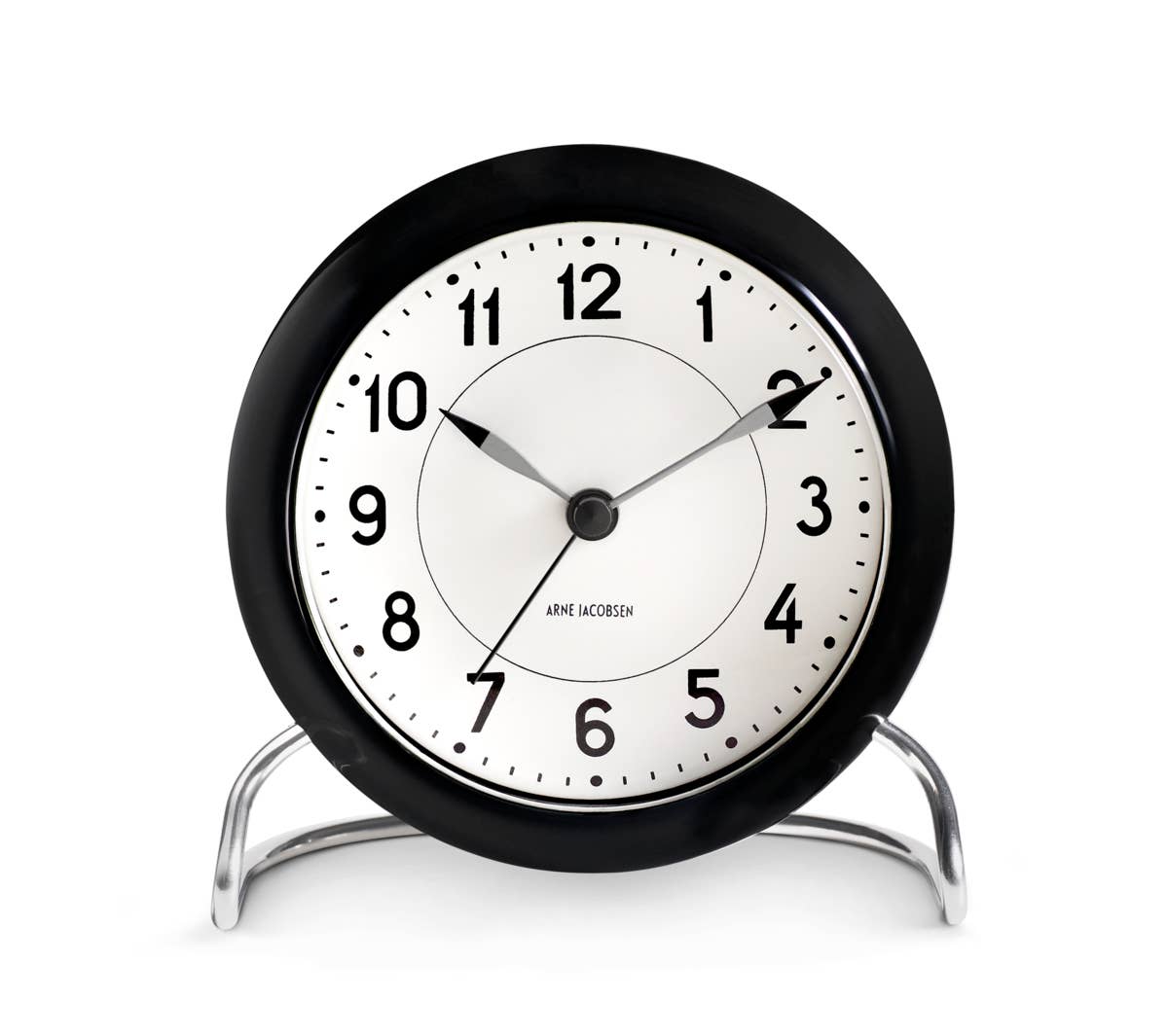 Arne Jacobsen - Station - 4.3" Dia. Table Clock w/ Alarm