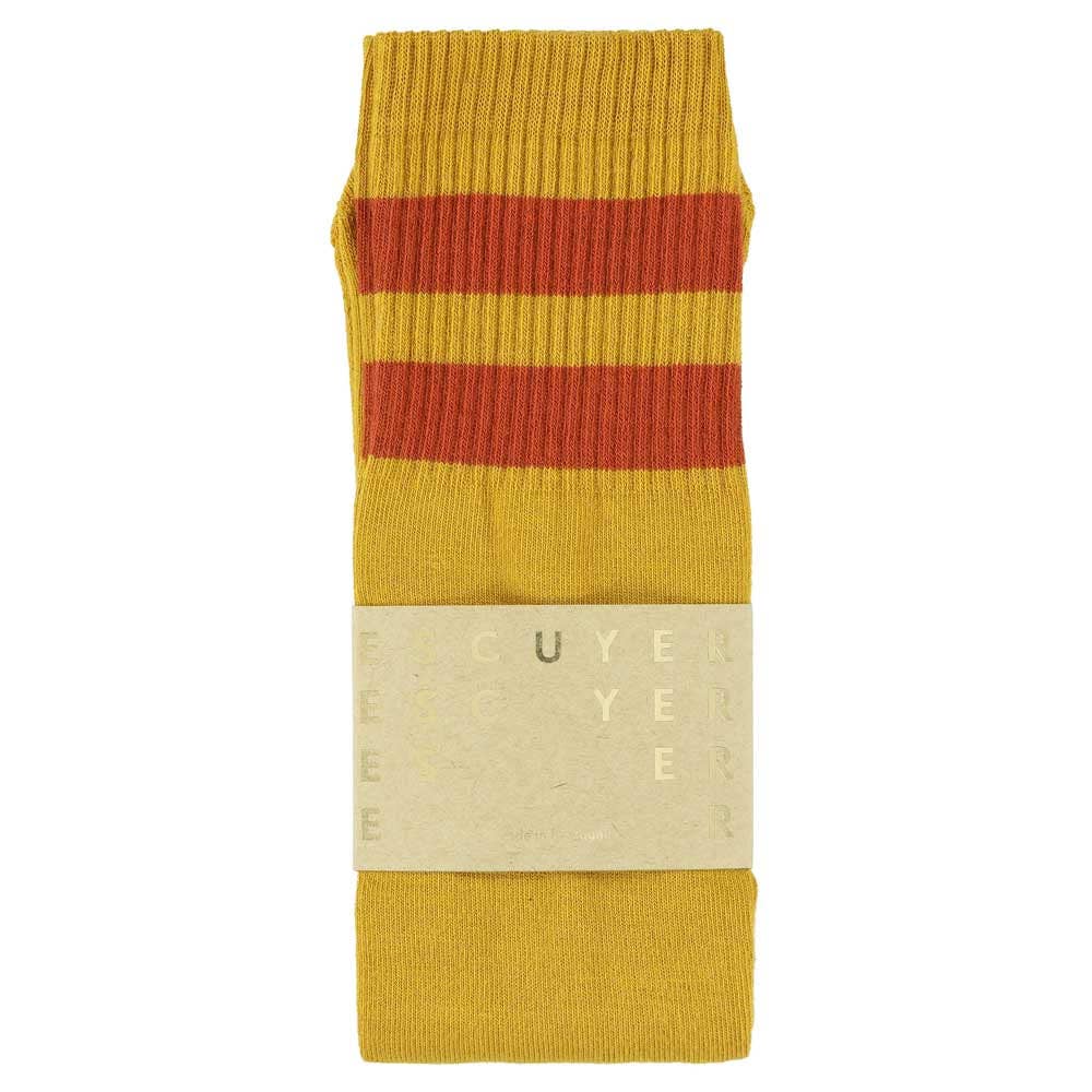 Unisex Tube Socks - Mustard / Orange