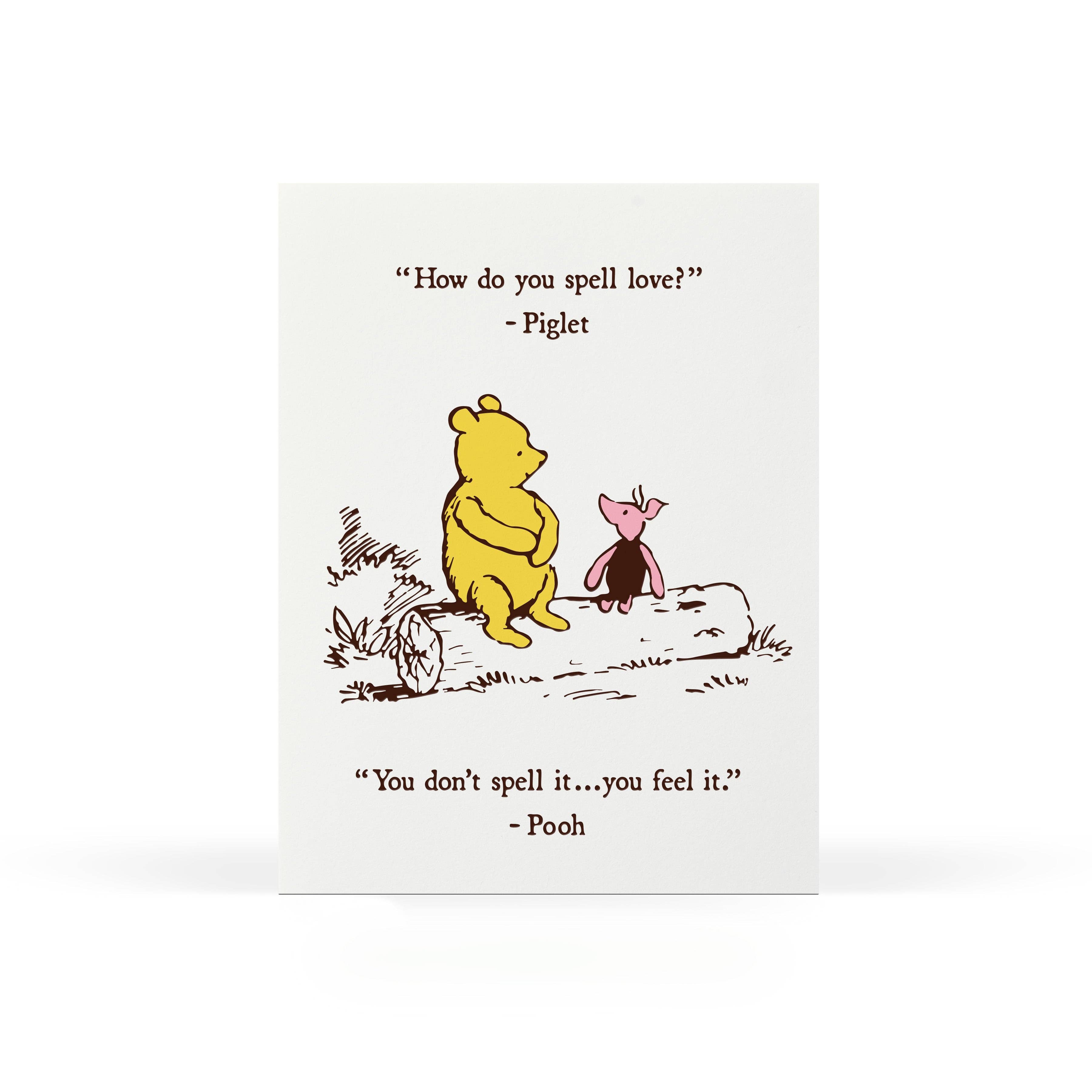 Pooh Love Greeting Card
