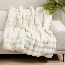 Bubble Faux Fur Throw