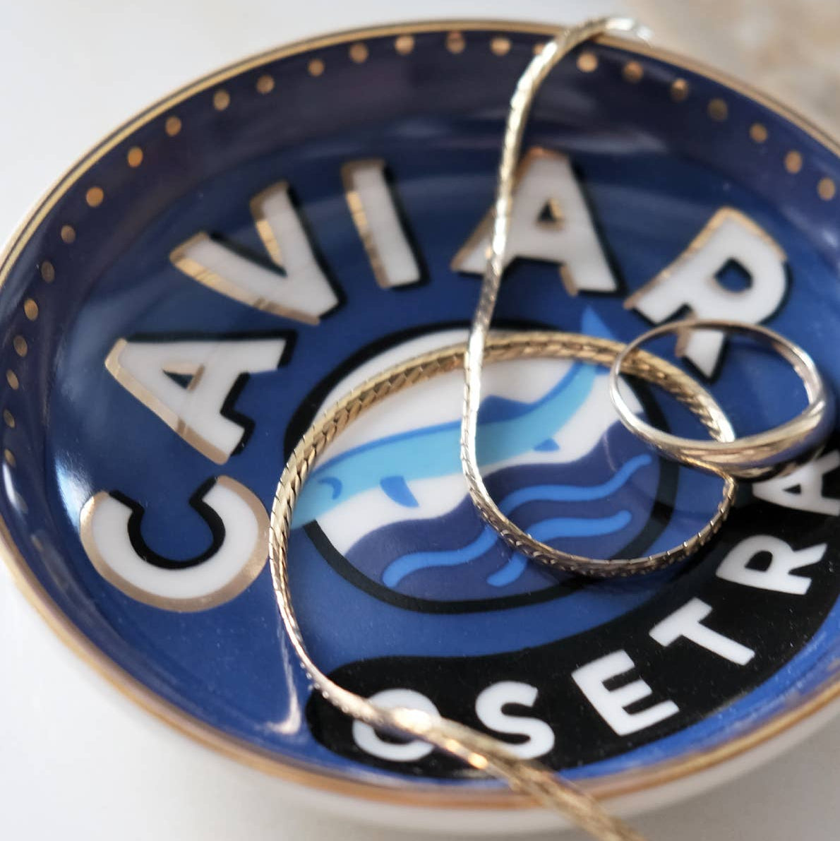 Caviar Porcelain Trinket Dish