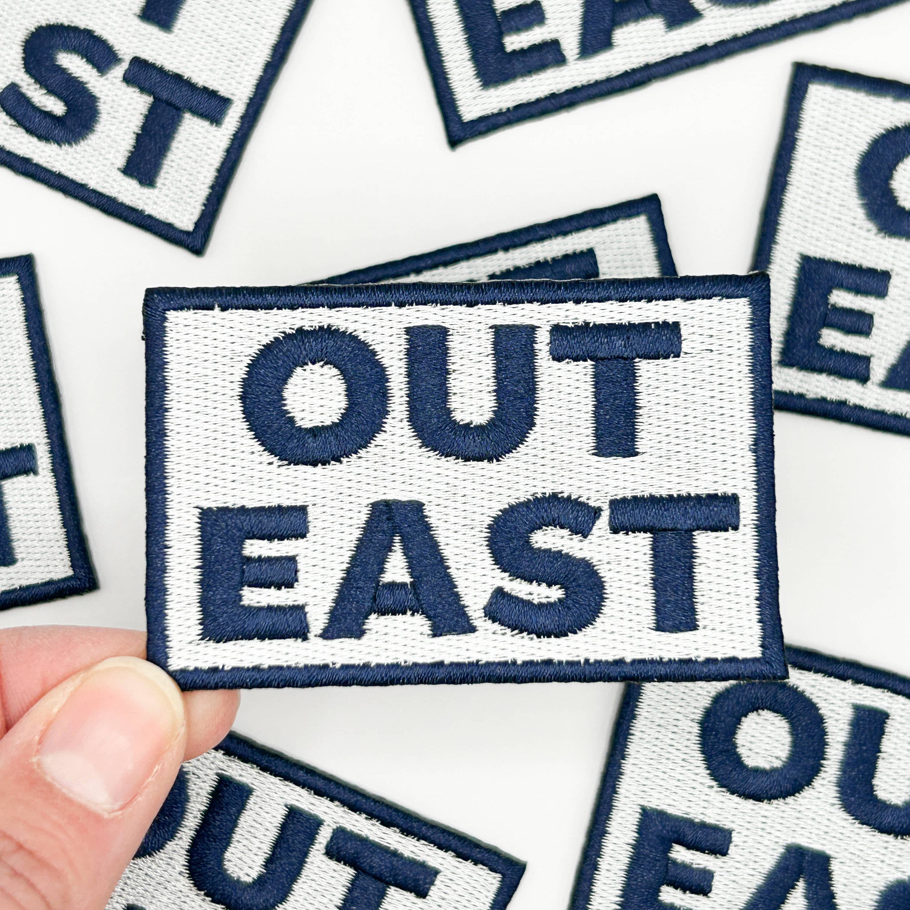 Out East Embroidered Patch Coastal, Preppy, Nautical, Travel
