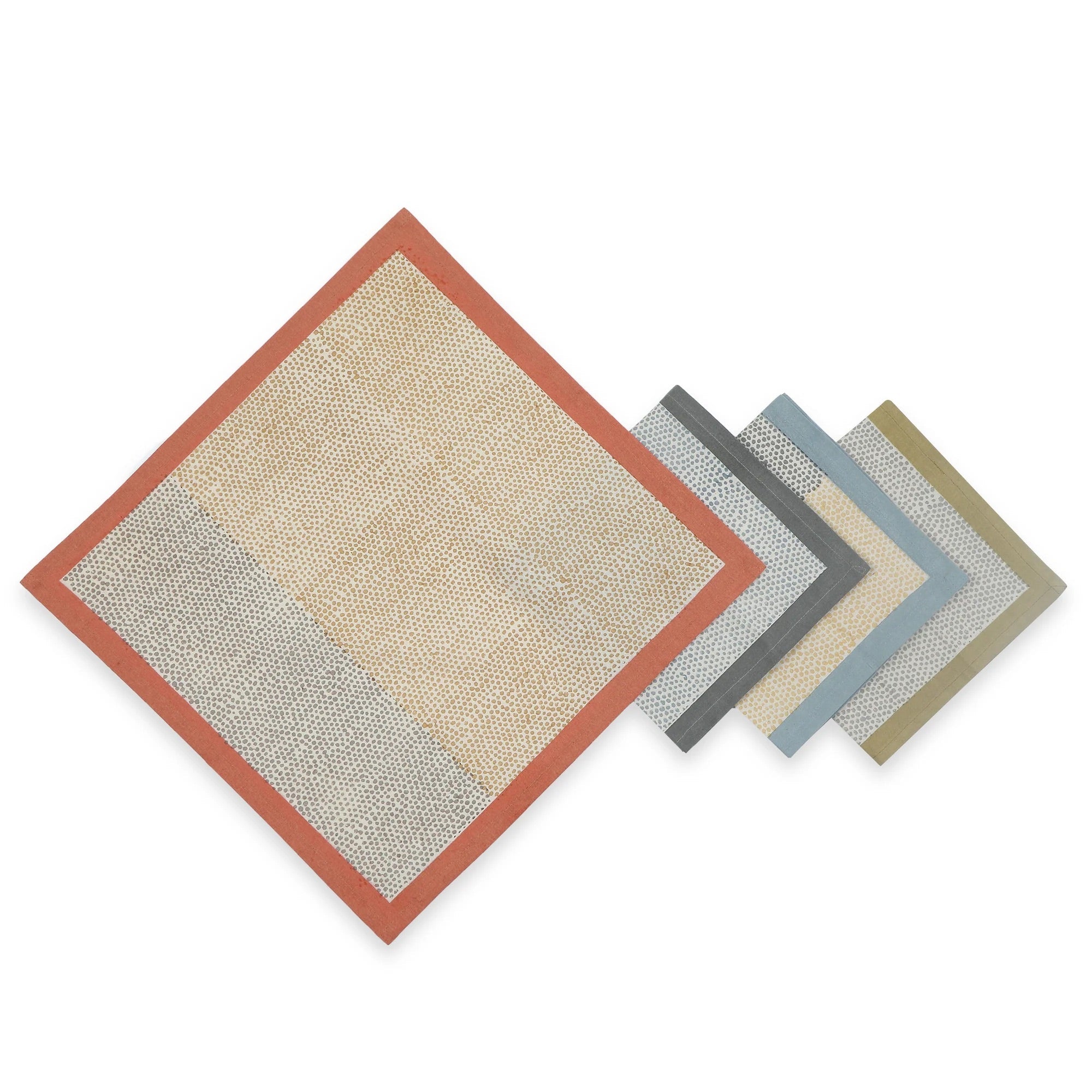 Hand Block Printed Cotton Napkins, Set of 4 | 16″×16″ | Reverie