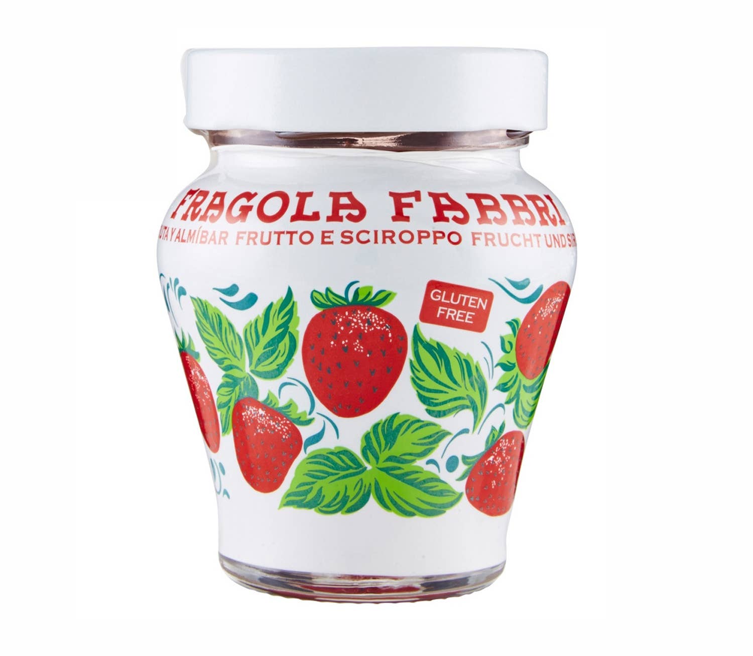 Wild Italian Strawberries in Syrup - Fabbri glass jar