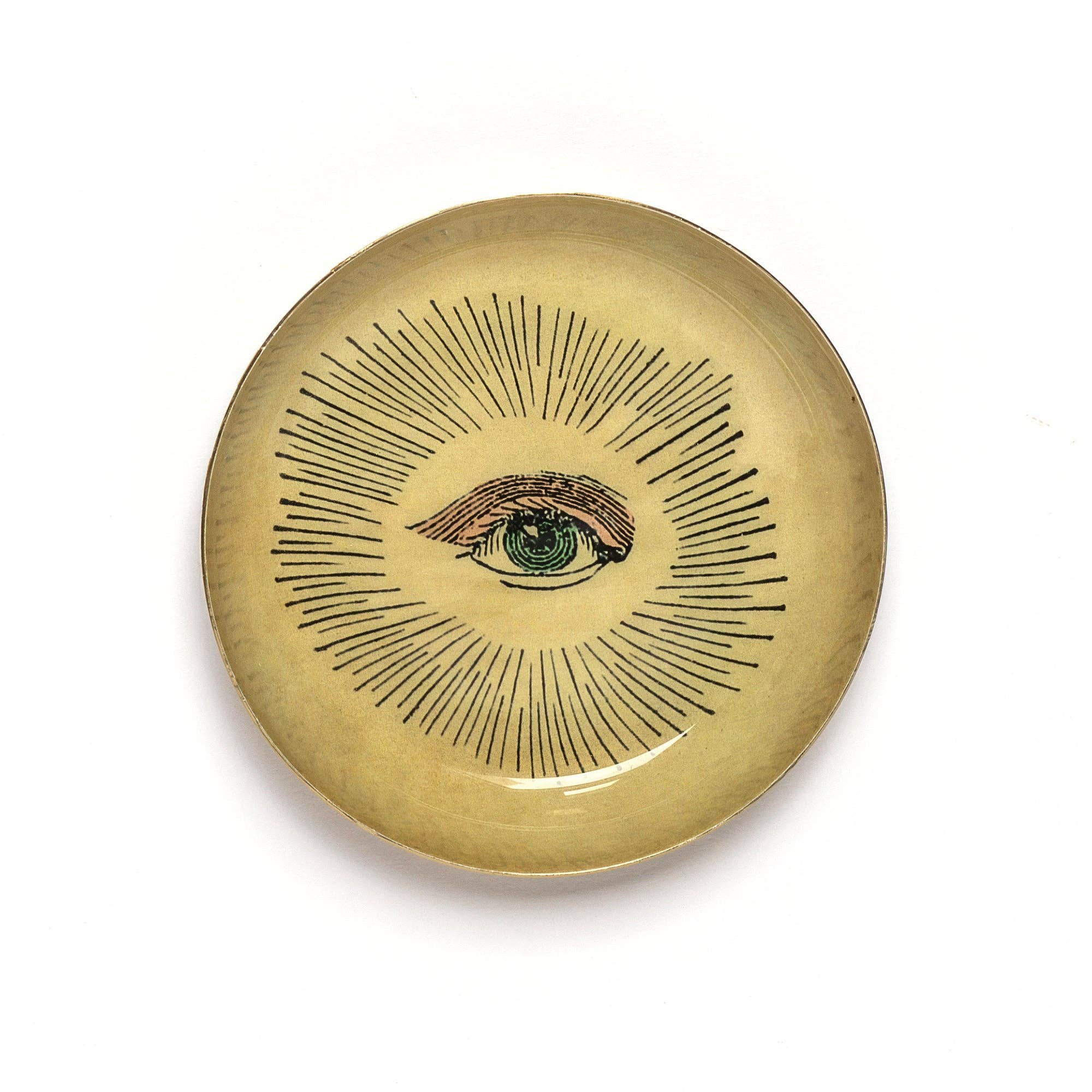 Round Enamel Tray - Eye