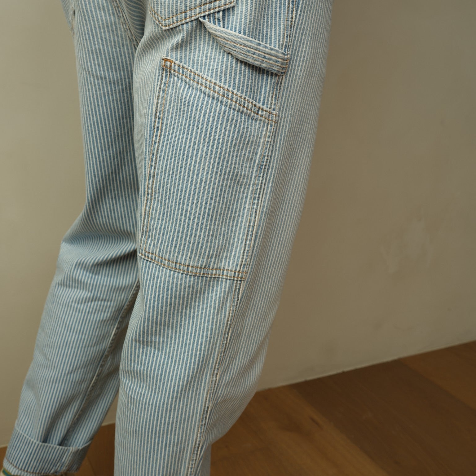 MEN'S PILON JAPANESE RAILROAD STRIPE DENIM JEAN