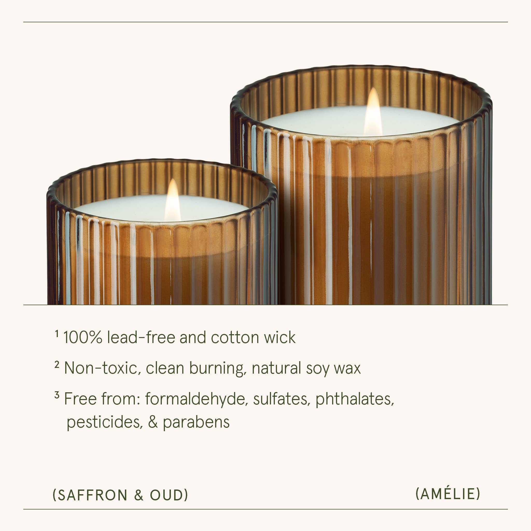 Scented Candle - Saffron & Oud - 7oz | La Jolie Muse
