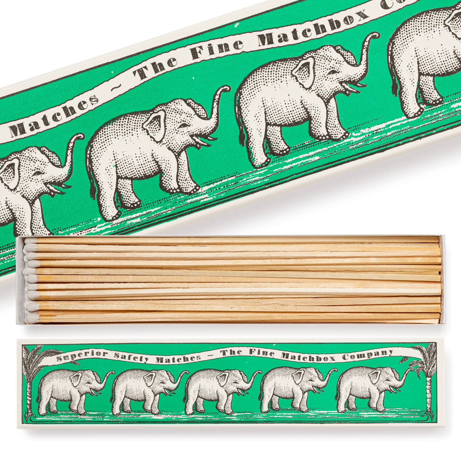 Green Elephants | Long - Safety Matches