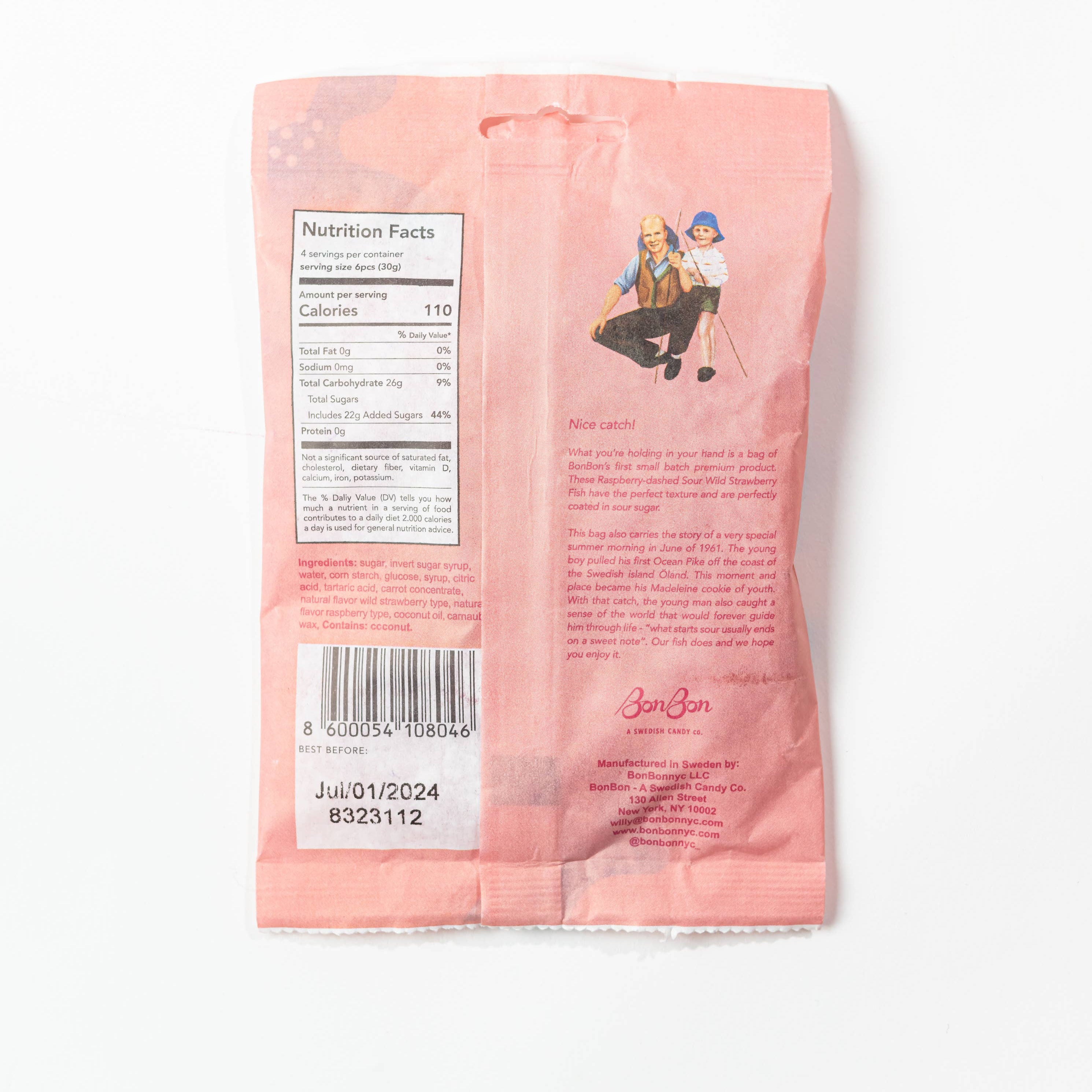 Sour Wild Strawberry Fish - Swedish Candy 5.2oz (150g)