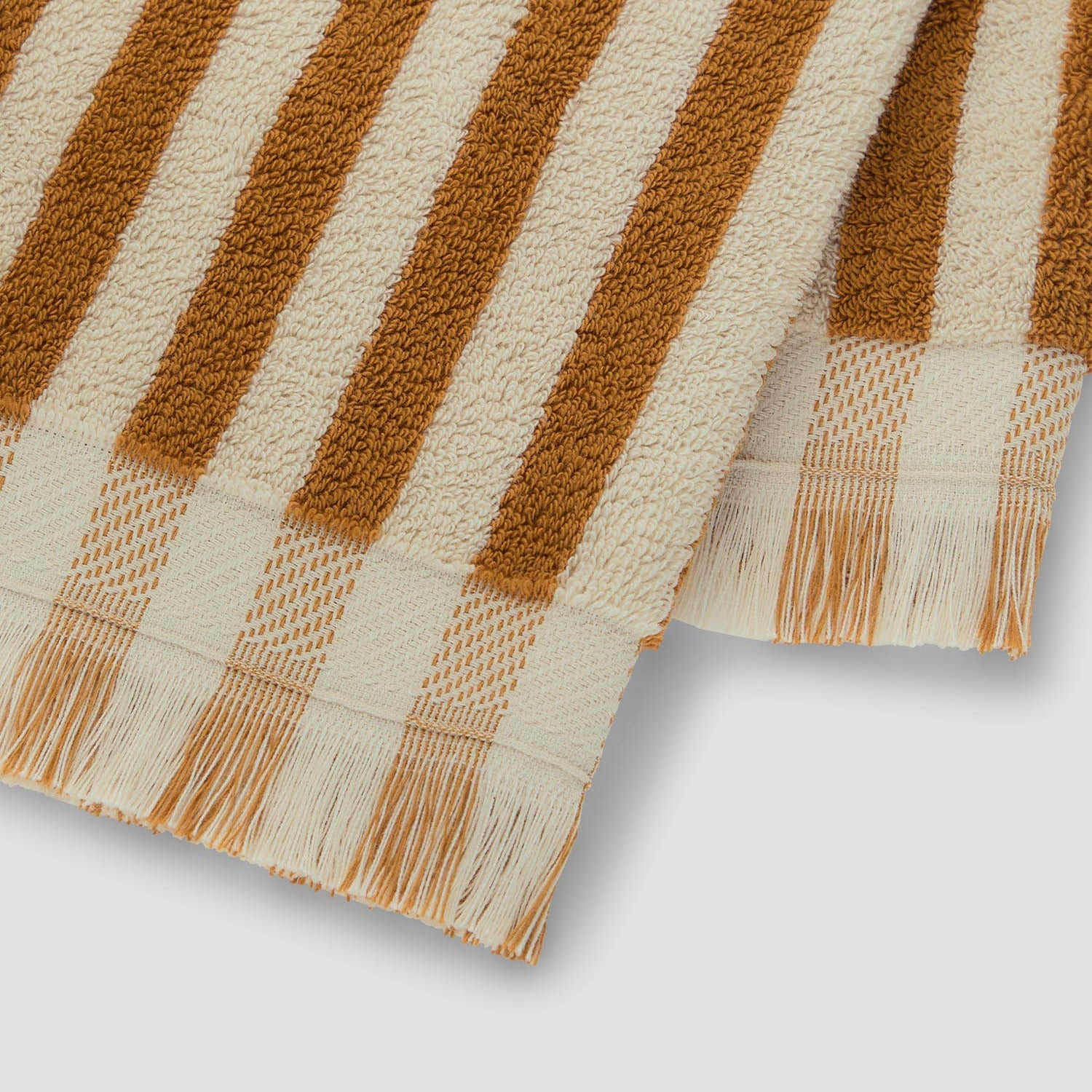 Russet Yellow Pembroke Stripe Cotton Towels