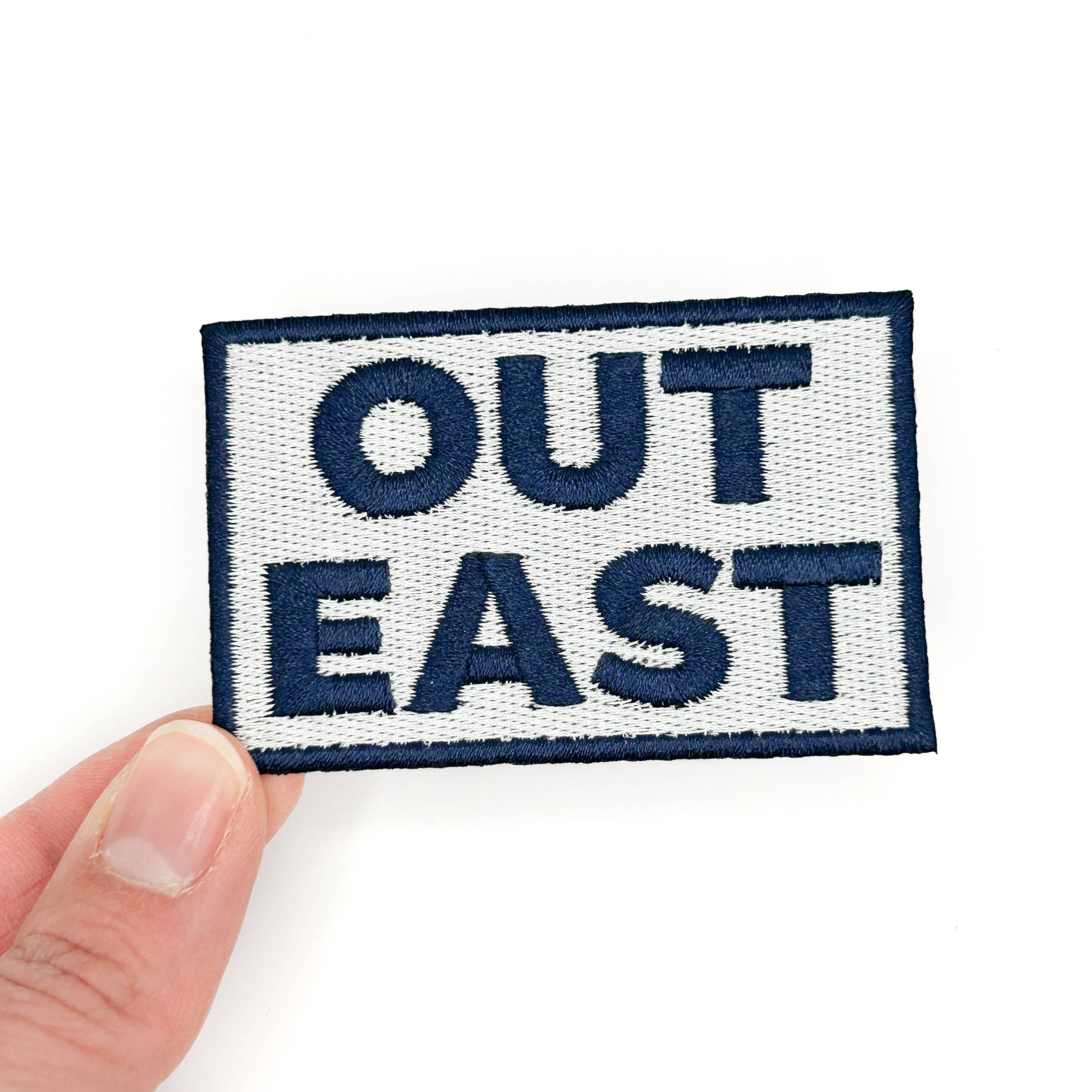 Out East Embroidered Patch Coastal, Preppy, Nautical, Travel