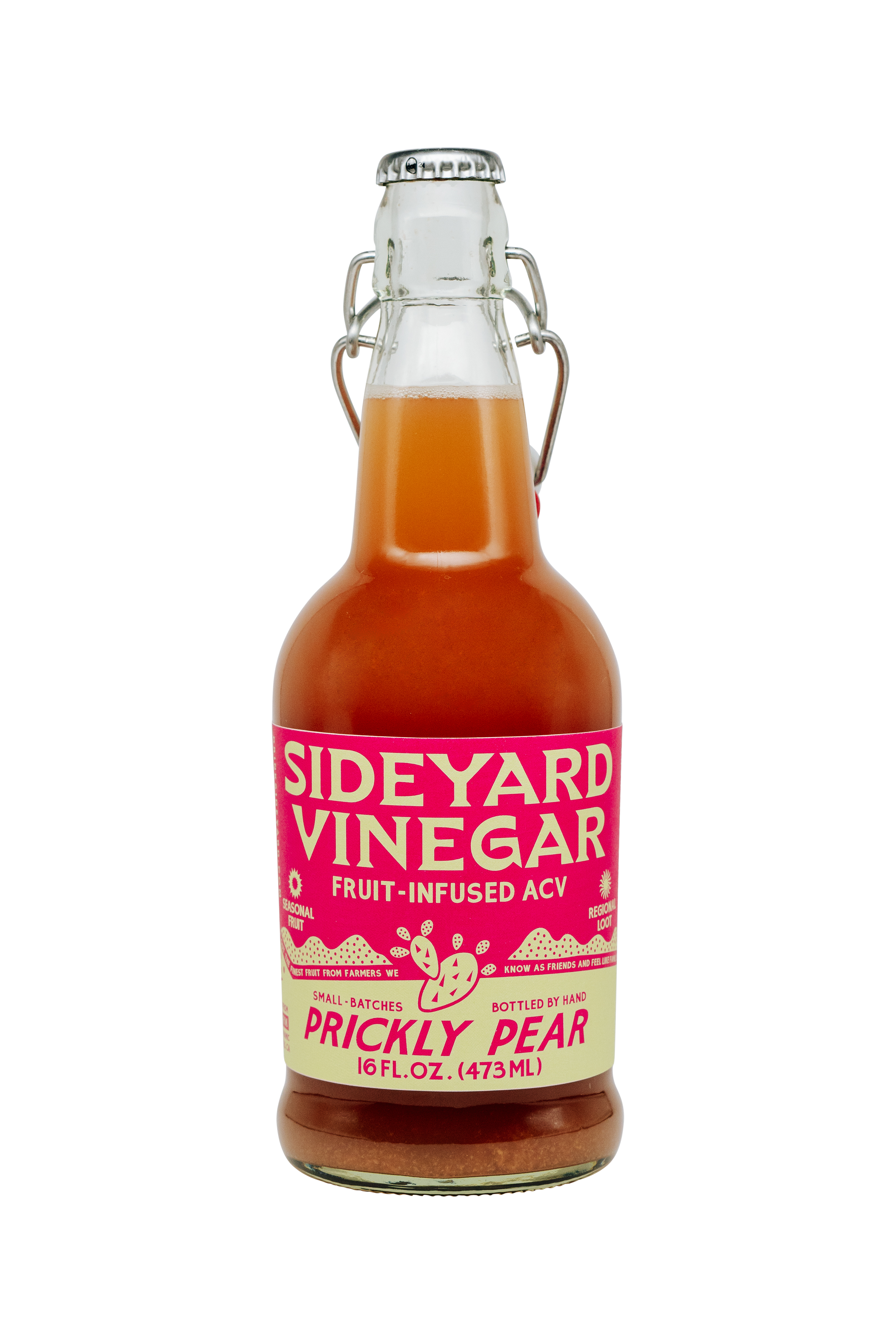 Sideyard Prickly Pear Fruit-Infused Vinegar (ACV)