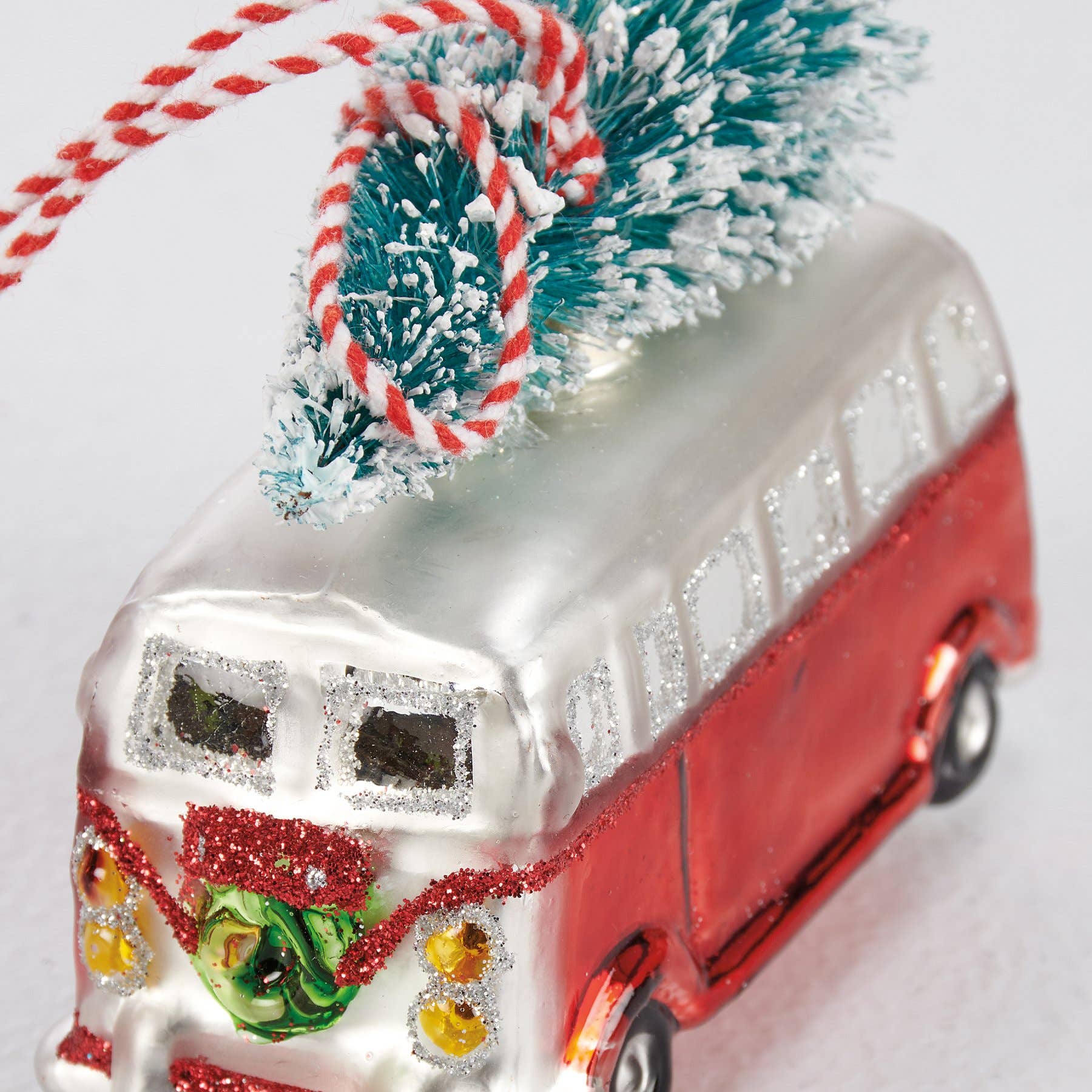 Glass Vintage Bus Ornament