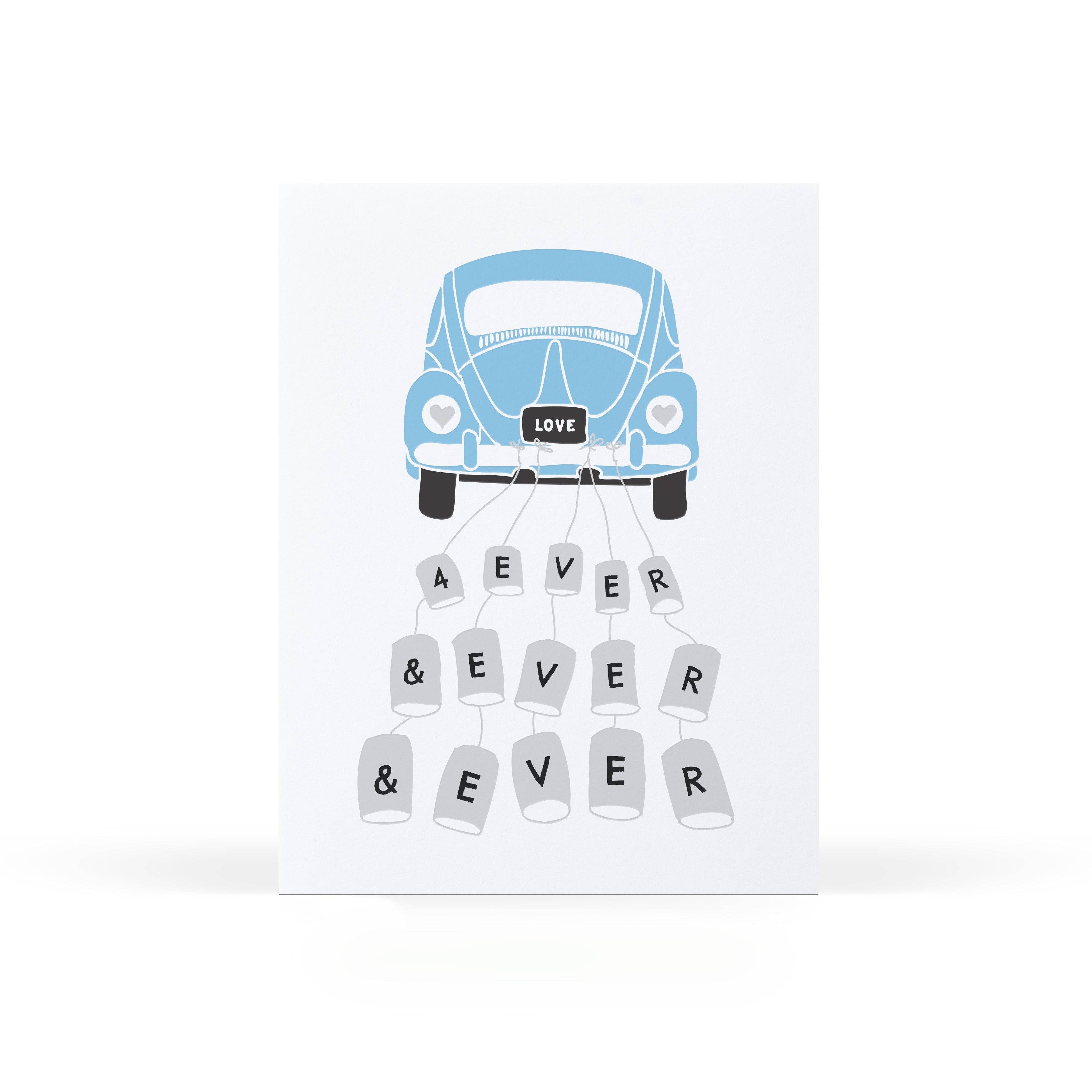 Forever and Ever Foil Wedding Card