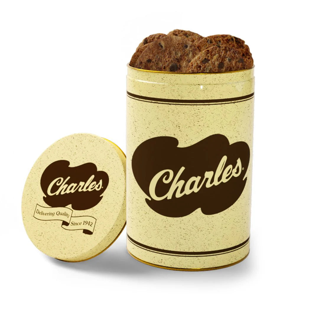 Charles Chips Choco-Chip Cookies Tin Case