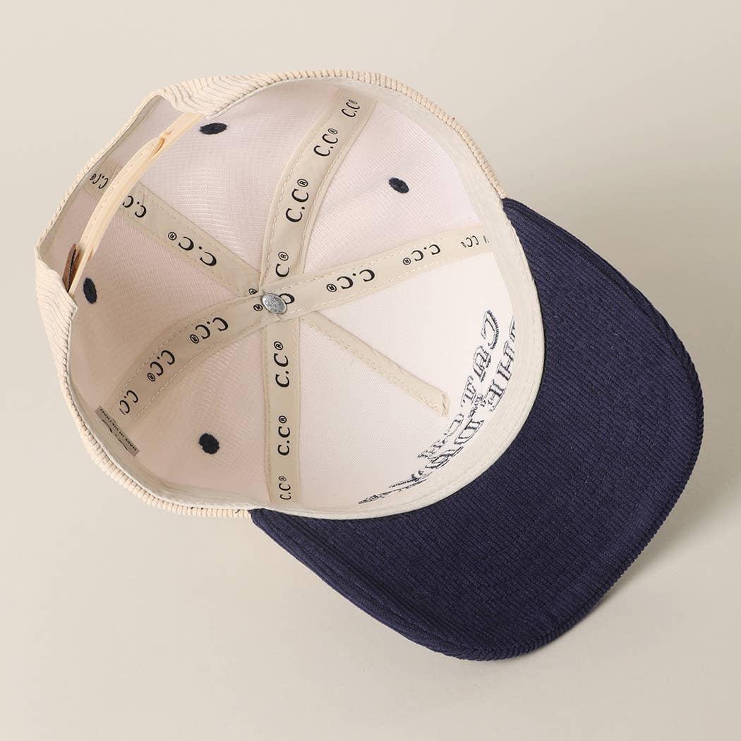 CATH OF THE DAY 3D Embroidered Corduroy Trucker Hat