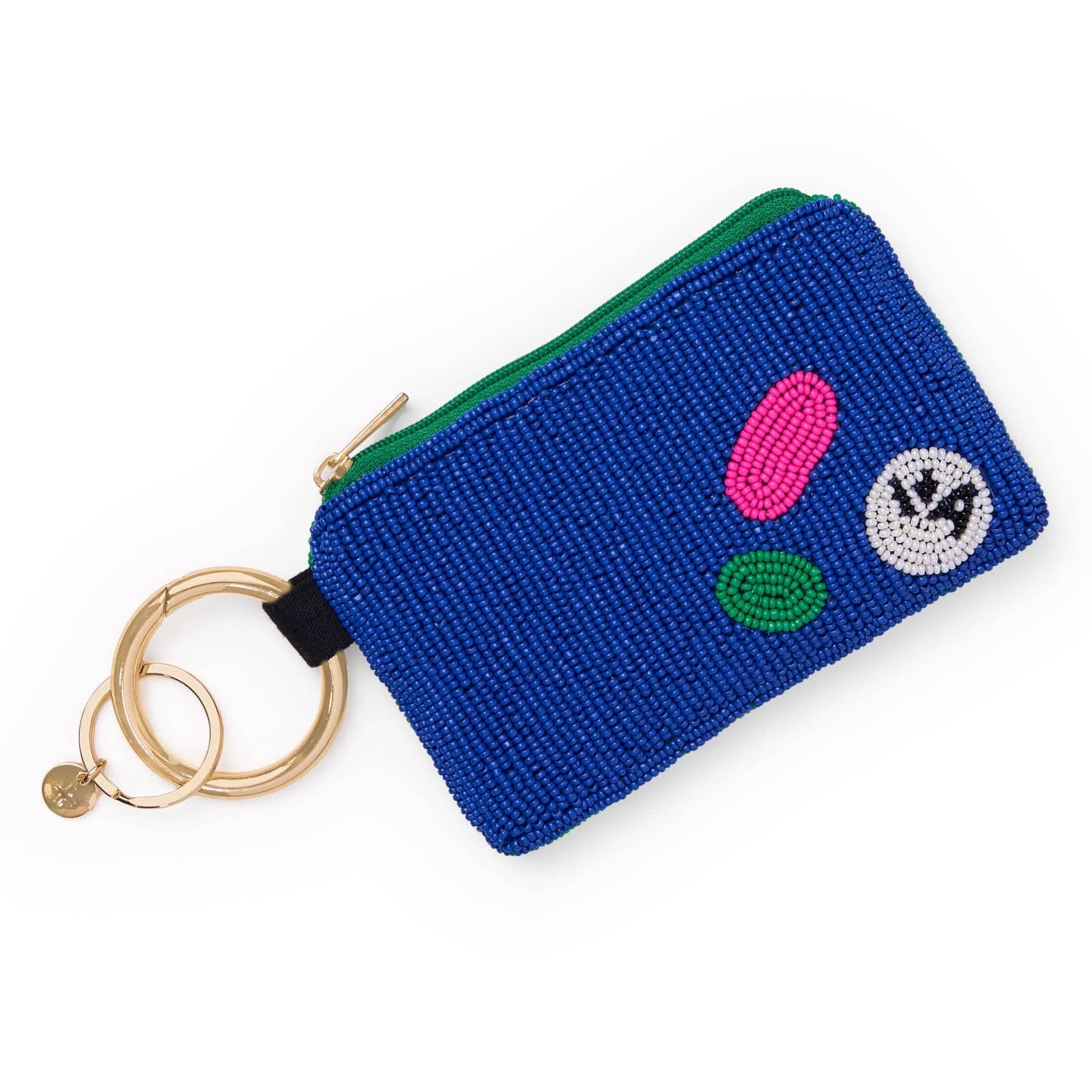 Mary Drinks Beaded Coin Purse Ivory