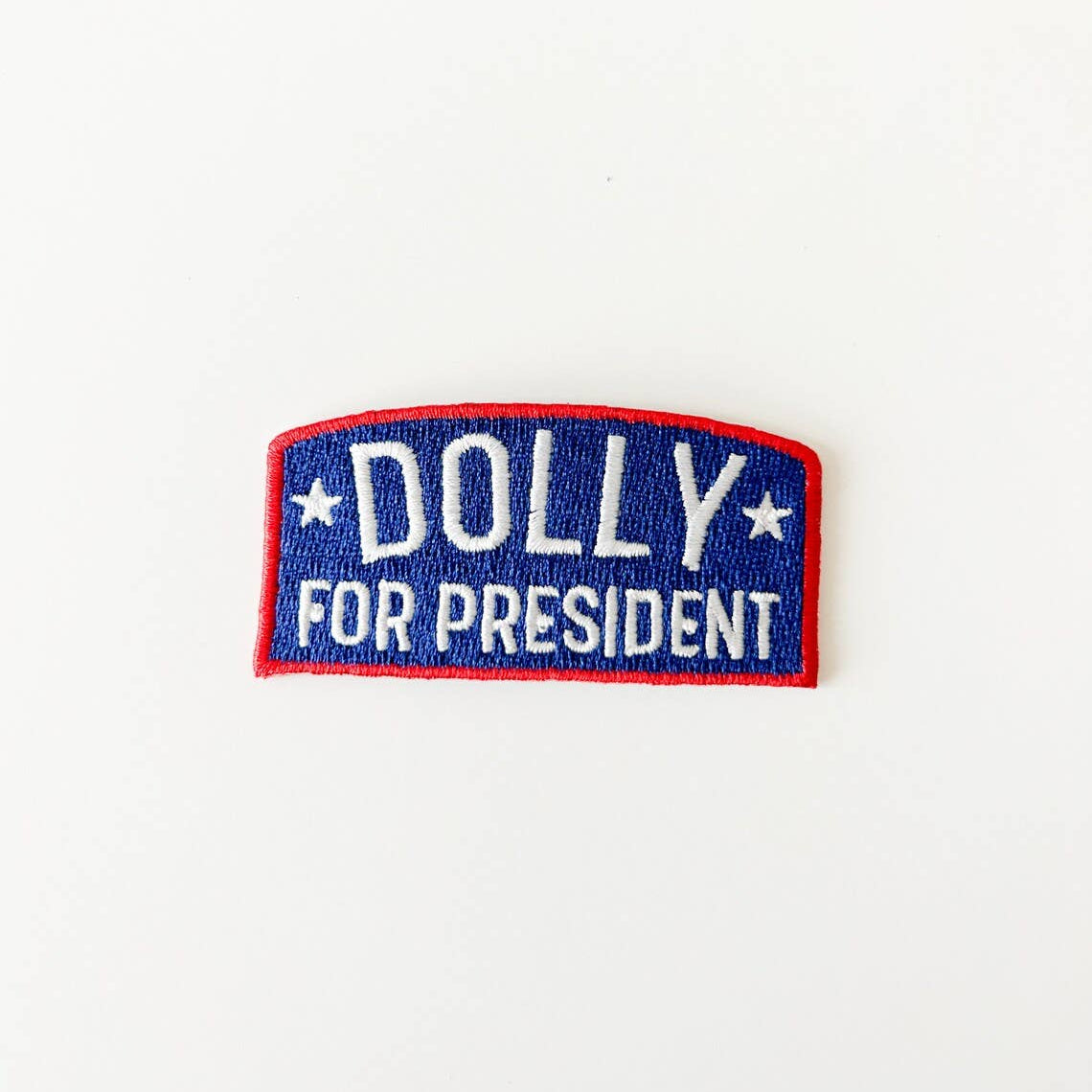 Dolly for President Navy Iron-On Patch Western Cowgirl