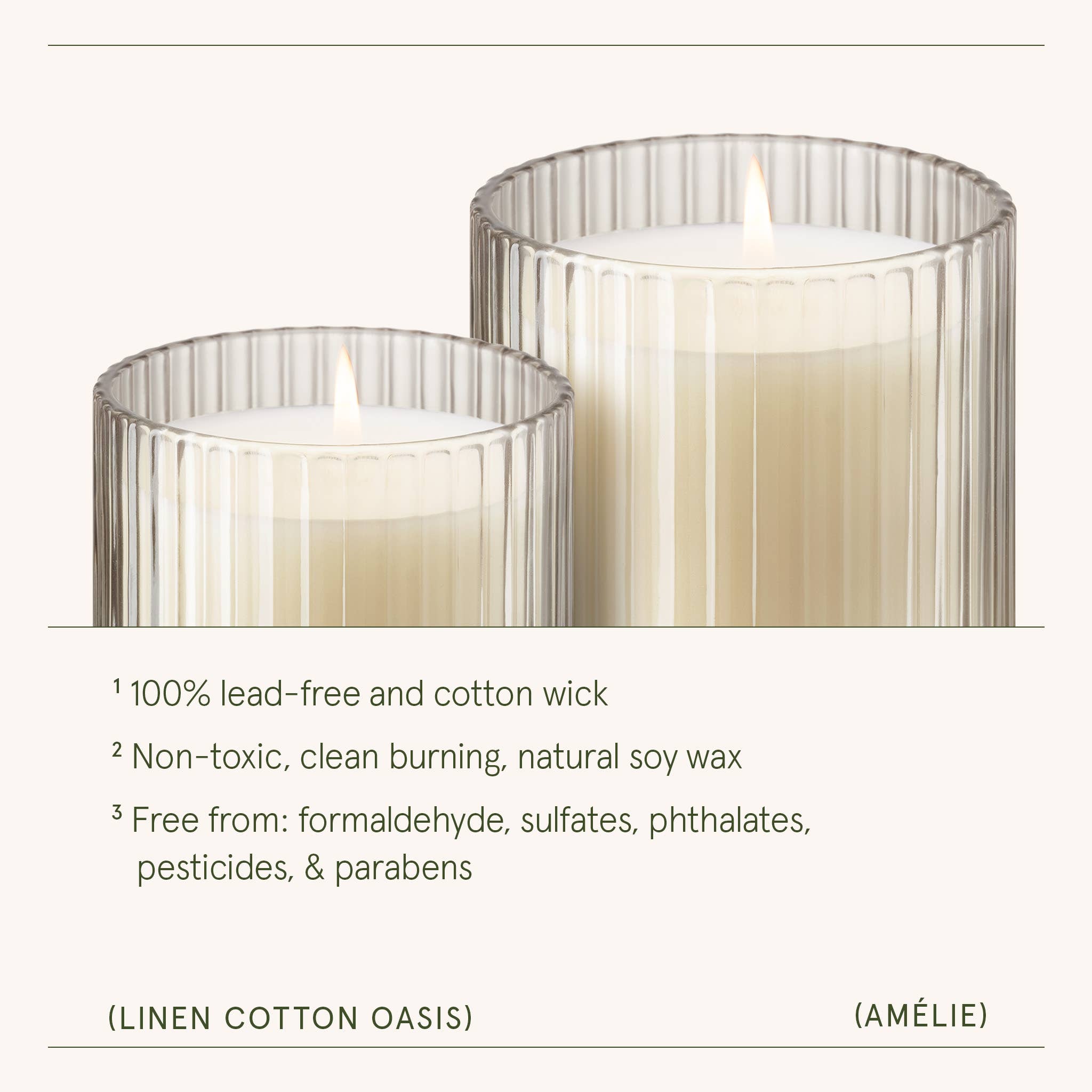 Scented Candle - Linen Cotton Oasis - 7oz | La Jolie Muse